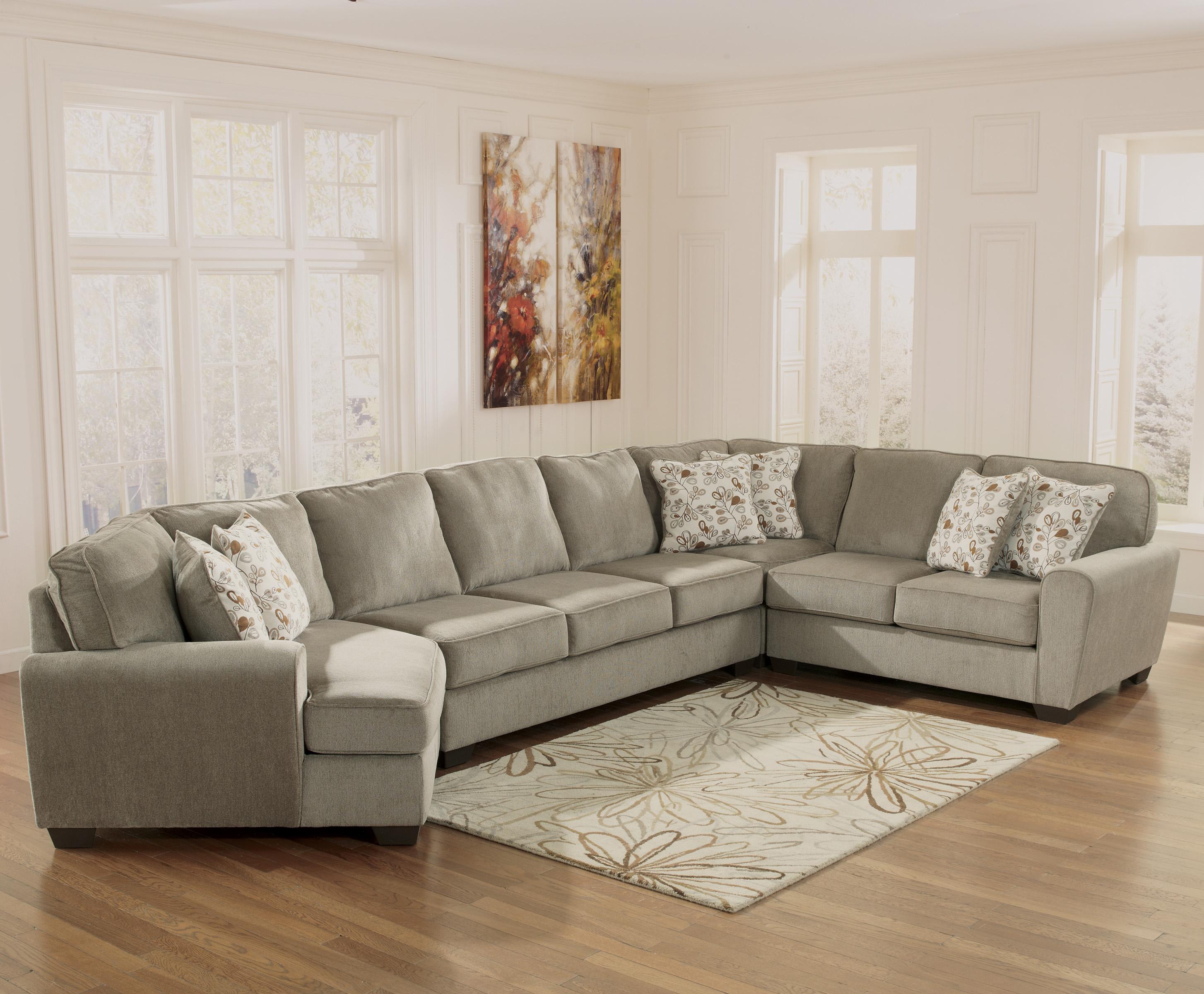 Ashley Furniture Patola Park - Patina 4-Piece Sectional with Left Cuddler | Furniture and ...