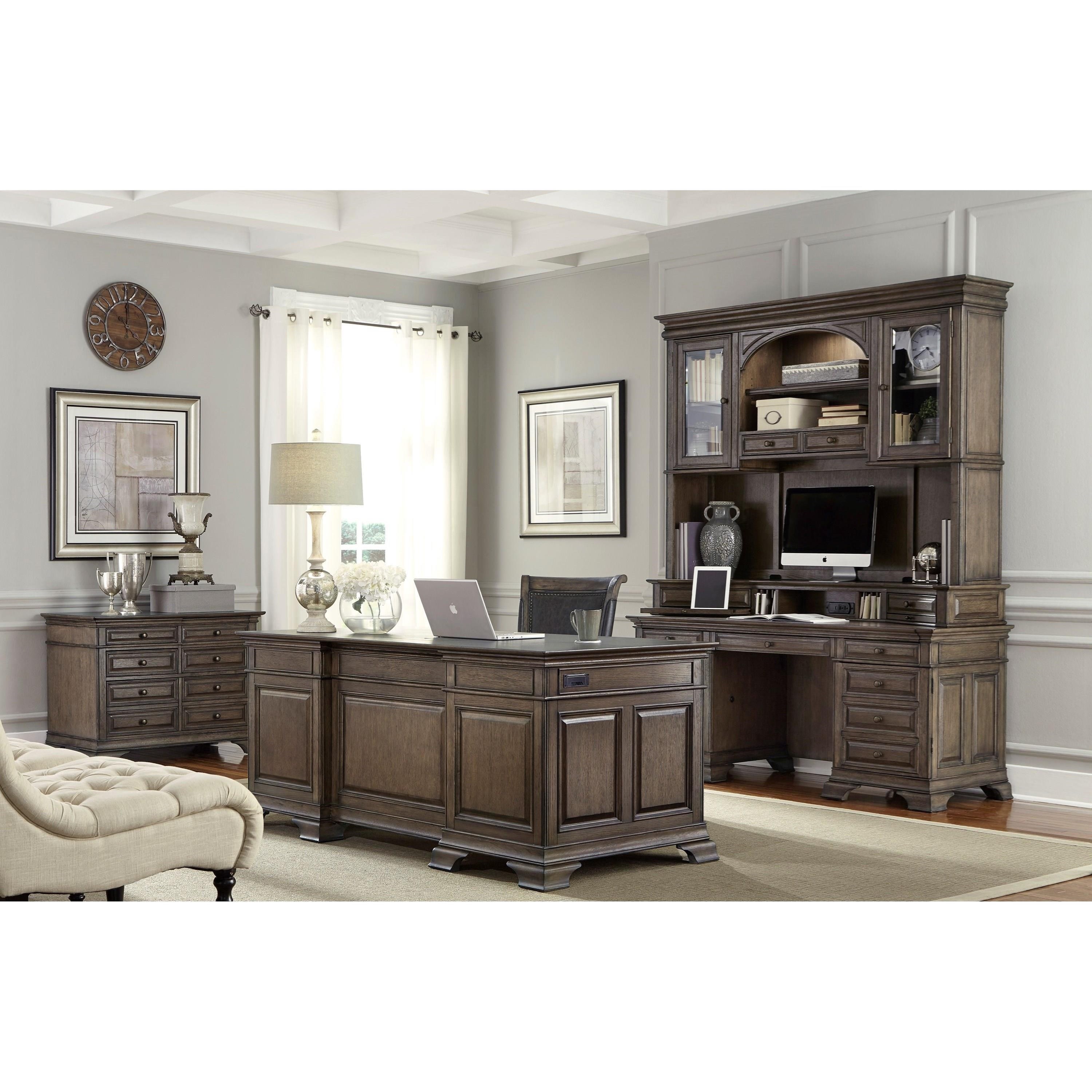 Aspenhome Arcadia I92321 72" Credenza Desk with Sliding Top and