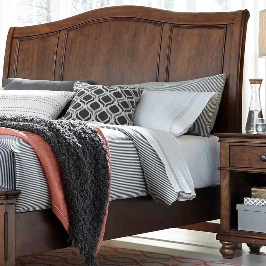 Aspenhome Oxford King Sleigh Headboard with USB Ports Godby Home