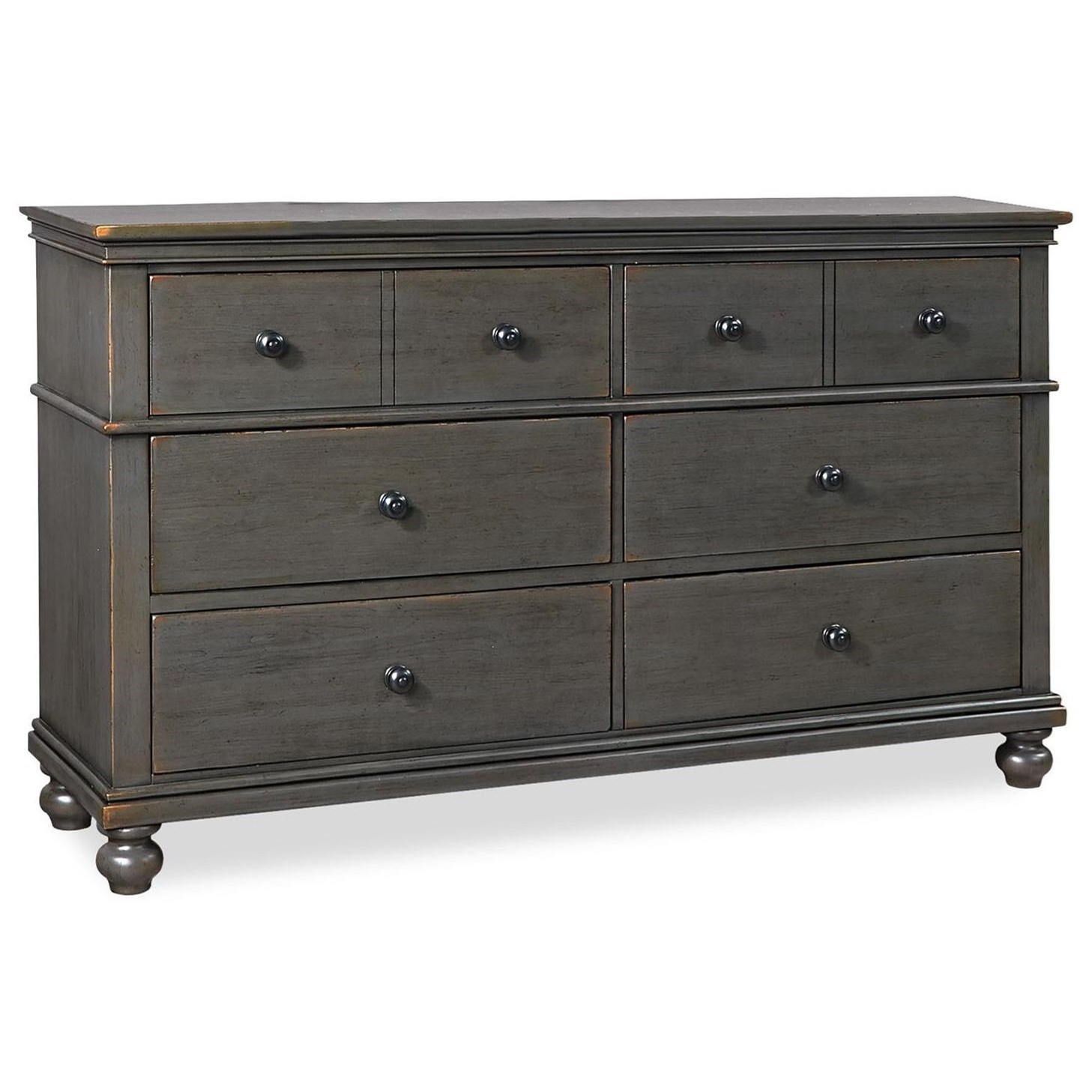Transitional 6 Drawer Dresser with Felt and Cedar Lining Sadler's