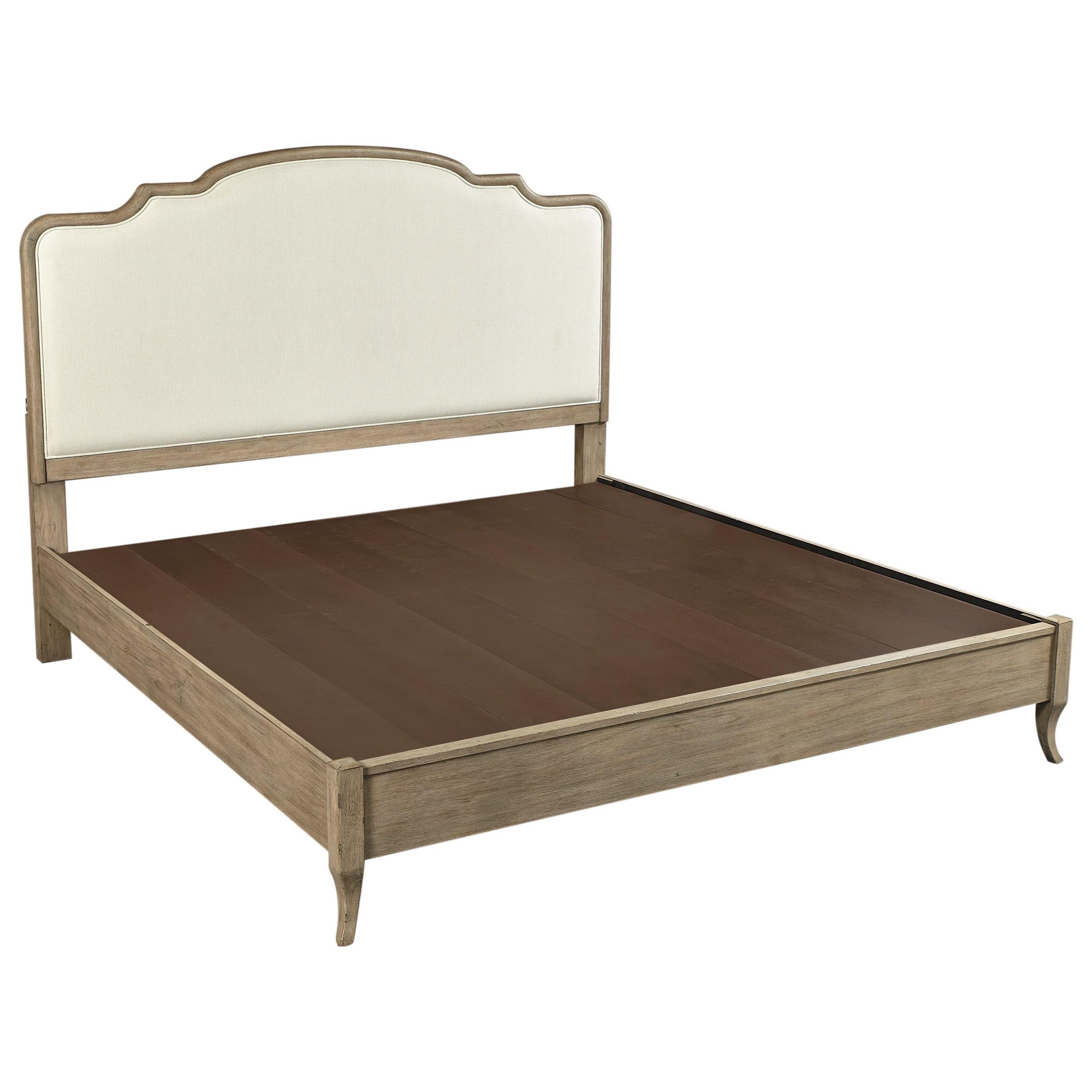 Aspenhome Provence Casual King Upholstered Panel Bed Reeds Furniture