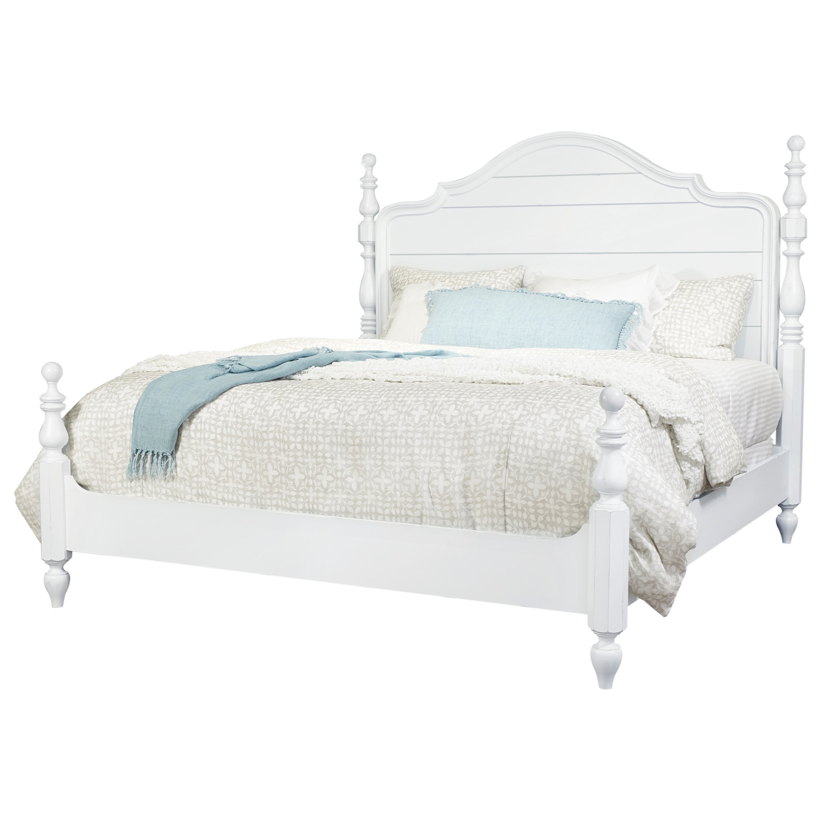 Aspenhome Retreat I31434+435+410CHK California King Poster Bed with USB Charging Ports