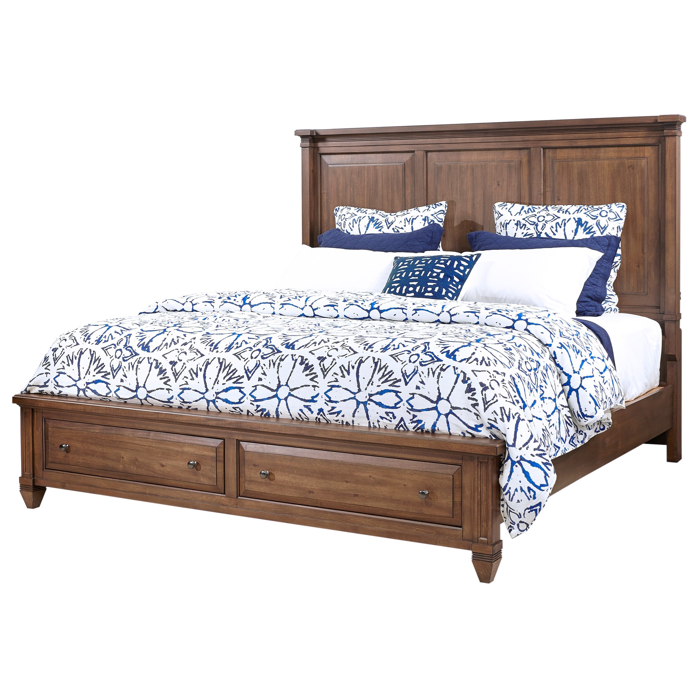 King Panel Bed w/ Storage