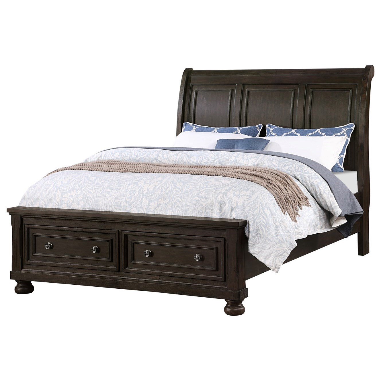 Avalon Furniture B02255 B022555H+5SF+56SR Queen Sleigh Bed with