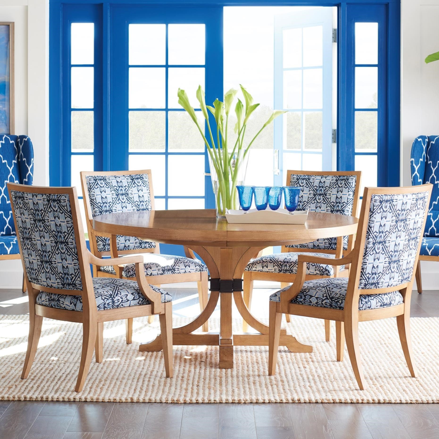 Barclay Butera Newport 920875C+4X920881 Five Piece Dining Set with