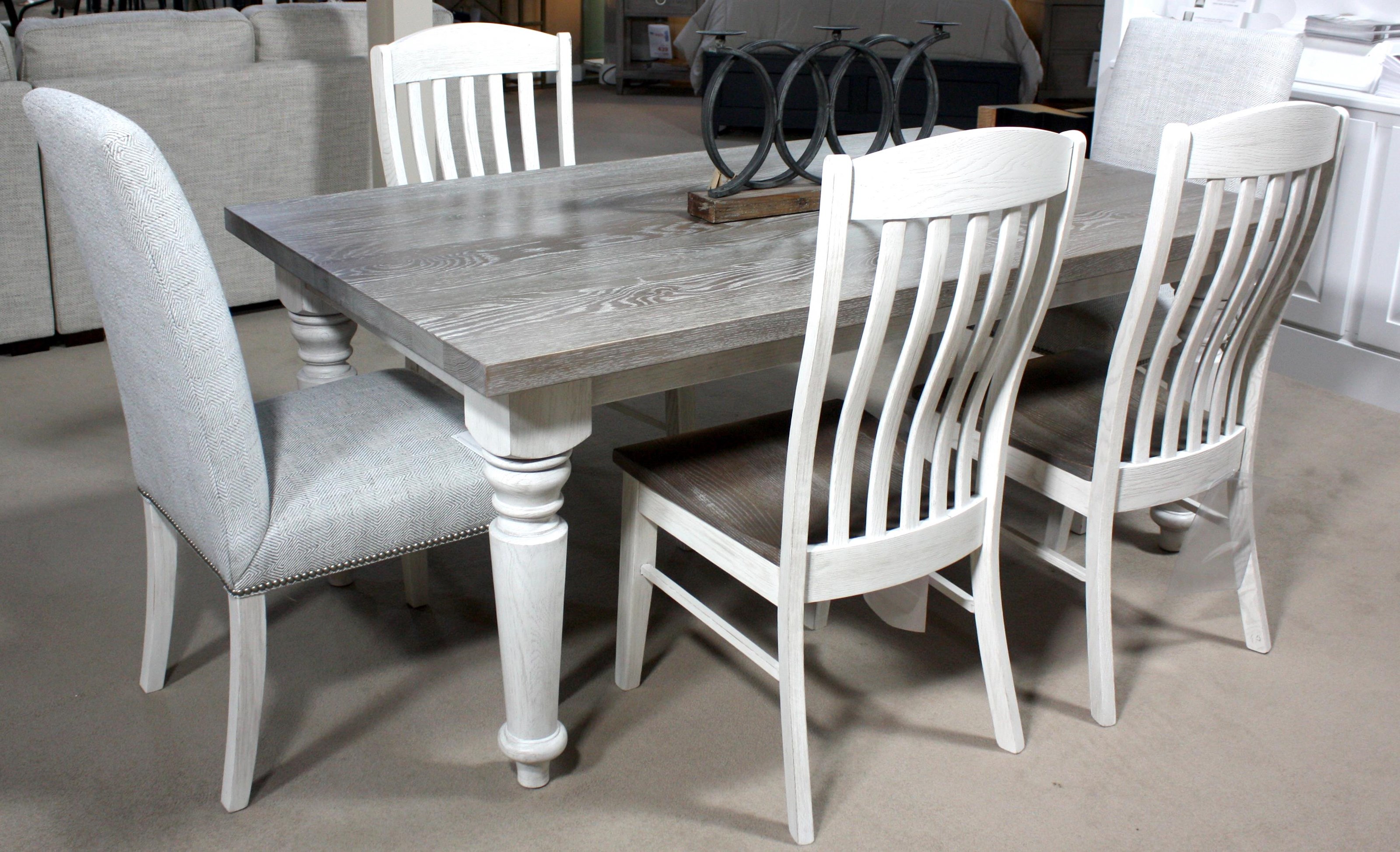 Bassett BenchMade 41214272+2000HN+0685N Customizable 7 Piece Dining