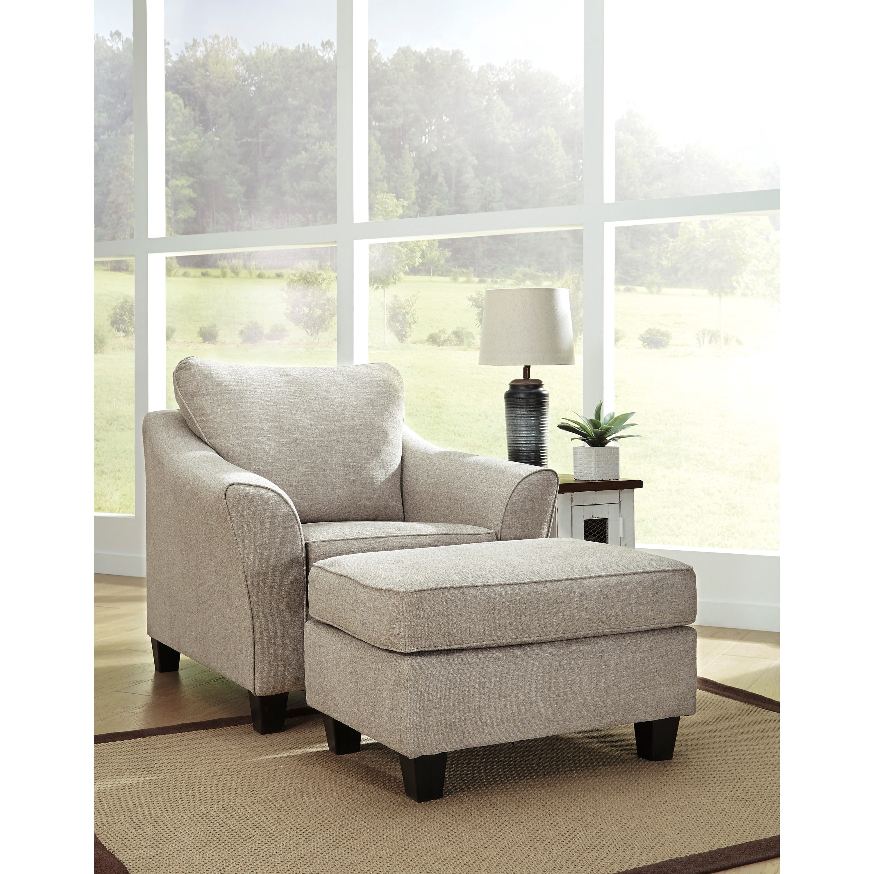 Benchcraft by Ashley Abney 49701U1 Chair and Ottoman Set with