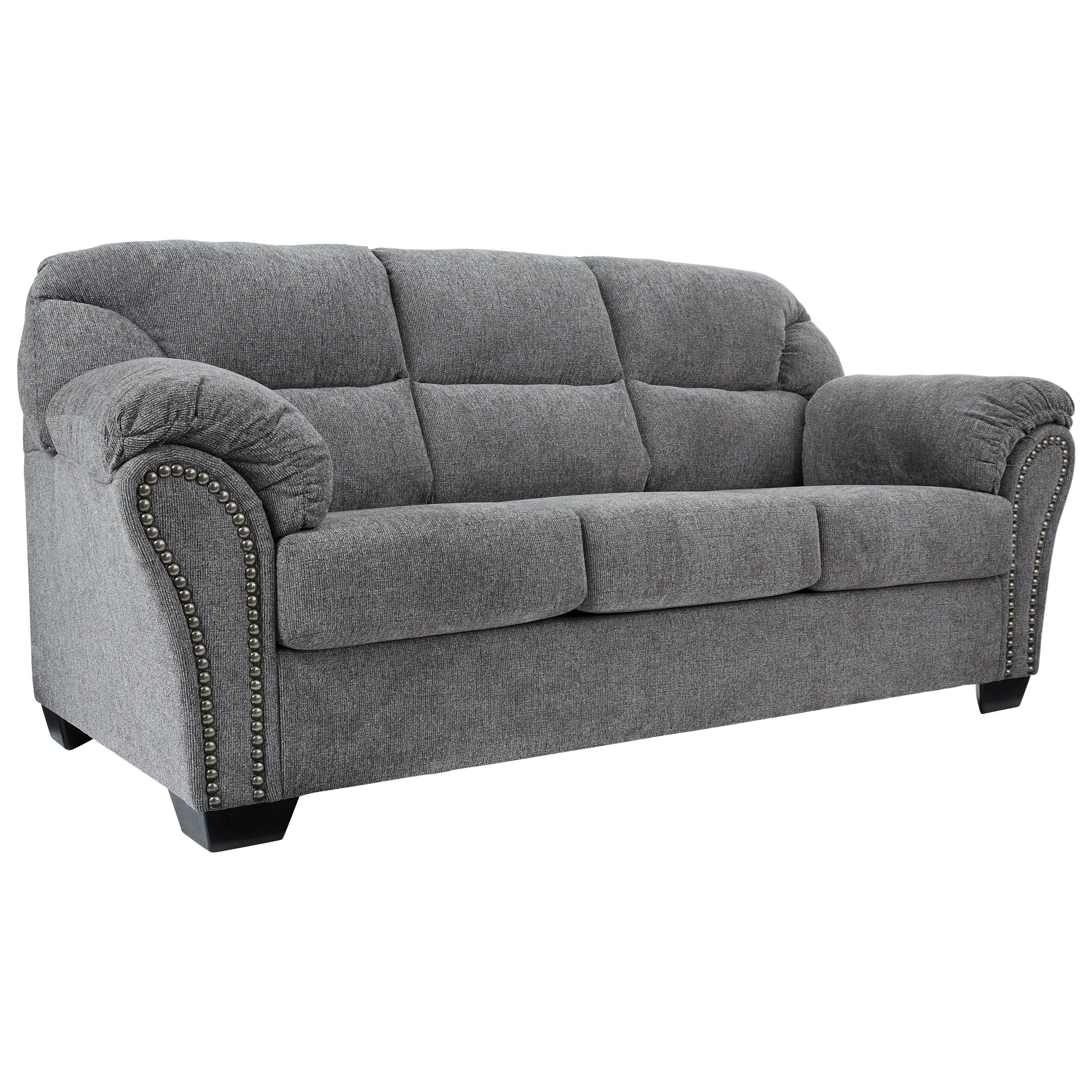 Signature Design By Ashley Allmaxx Sofa with Pillow Arms and Nailhead