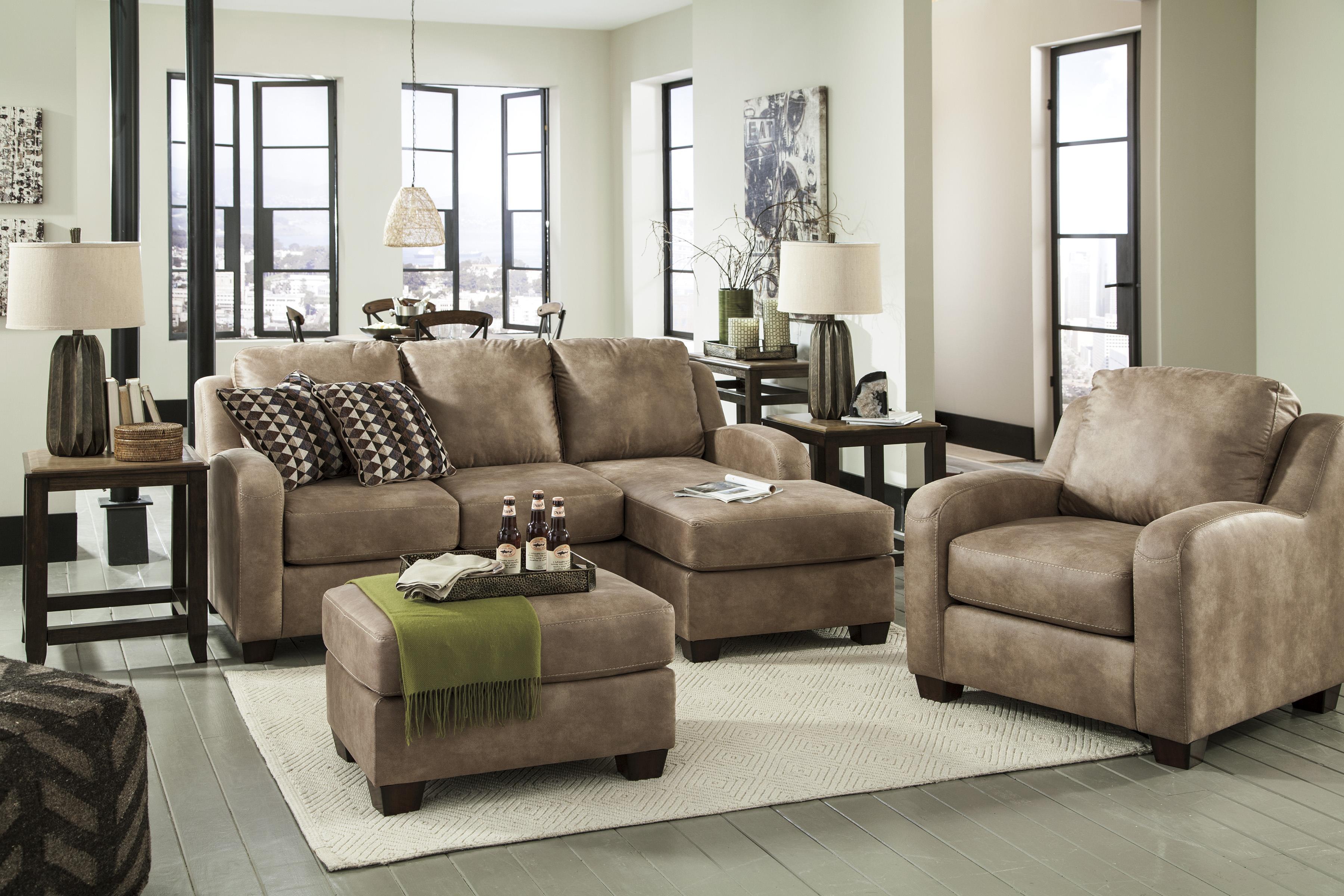 Benchcraft Alturo Queen Sofa Chaise Sleeper with Memory Foam Mattress