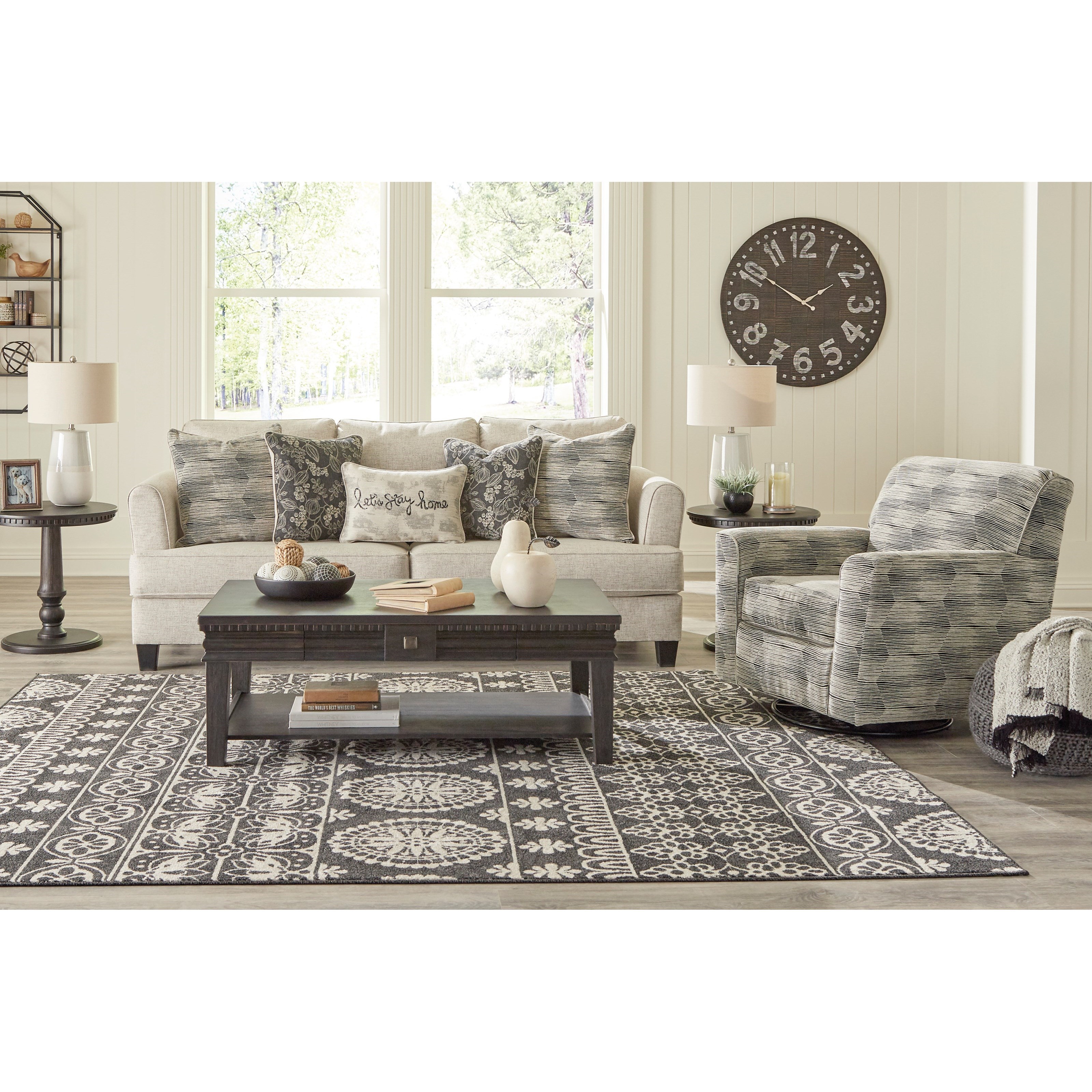 Ashley Callisburg Contemporary Sofa with Reversible Seat Cushions