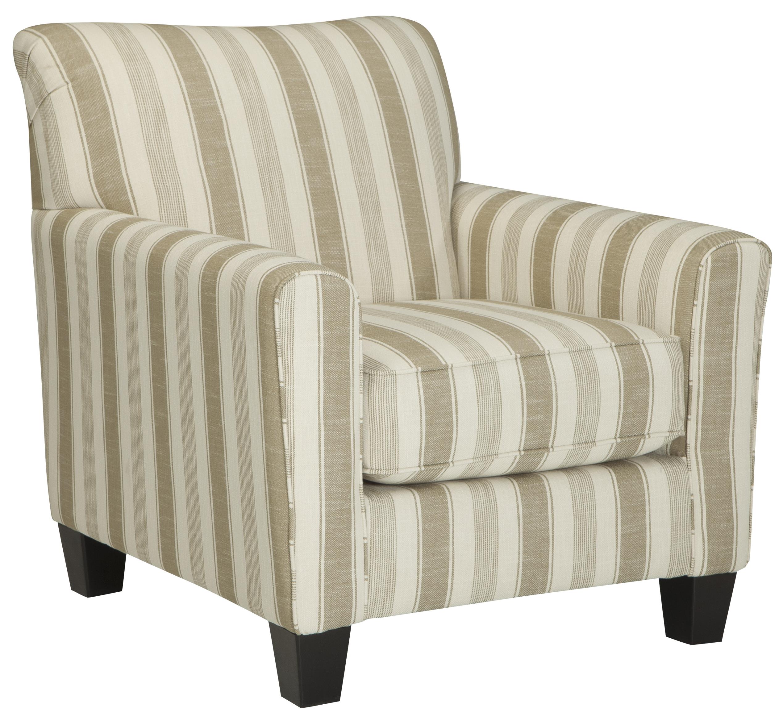 Benchcraft Laryn Accent Chair with Neutral Stripe Fabric