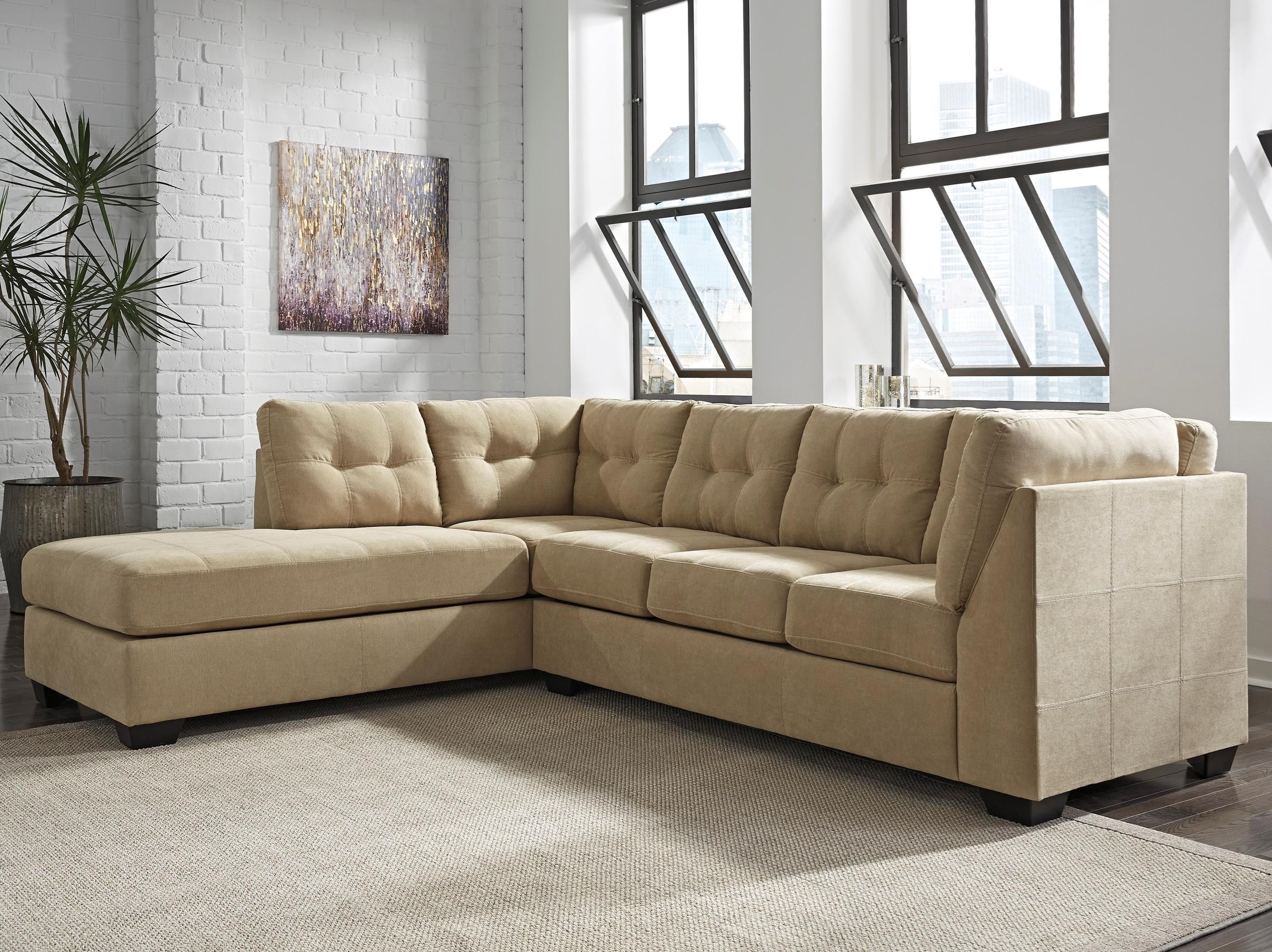 Benchcraft by Ashley Maier  Tan 2Piece Sectional with Left Chaise  Royal Furniture 