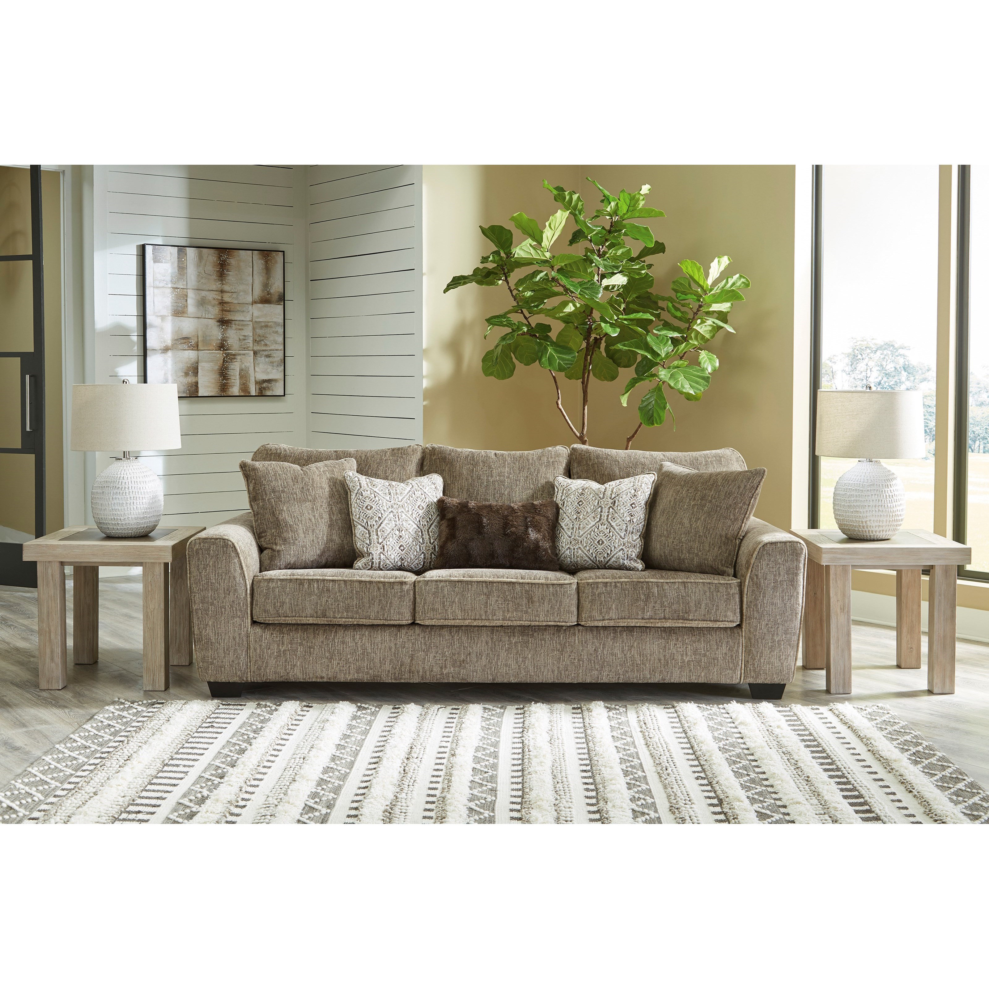 Benchcraft by Ashley Olin Contemporary Sofa | Royal Furniture | Sofas