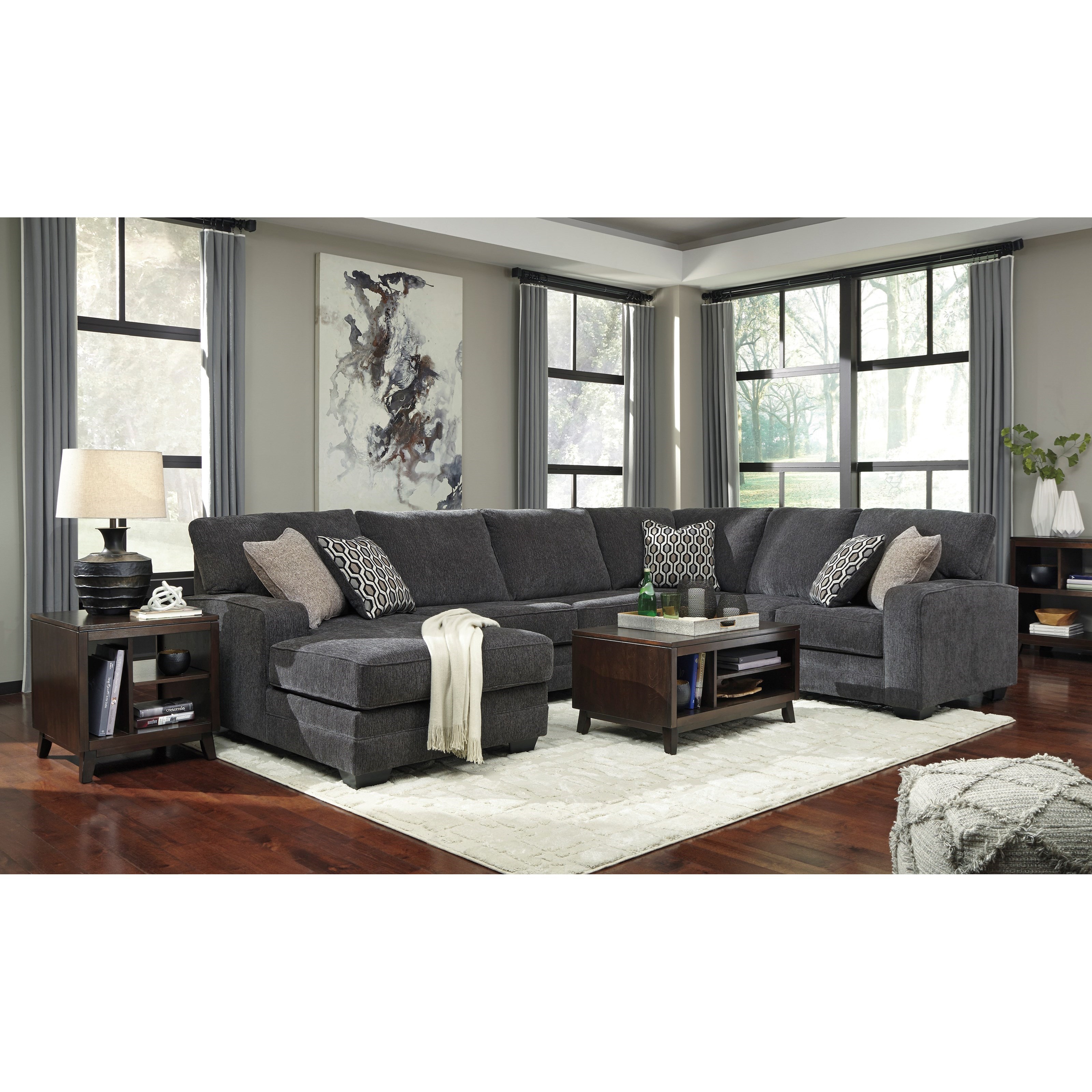 Benchcraft Tracling Contemporary Sectional with Left Chaise Wayside Furniture Sectional Sofas