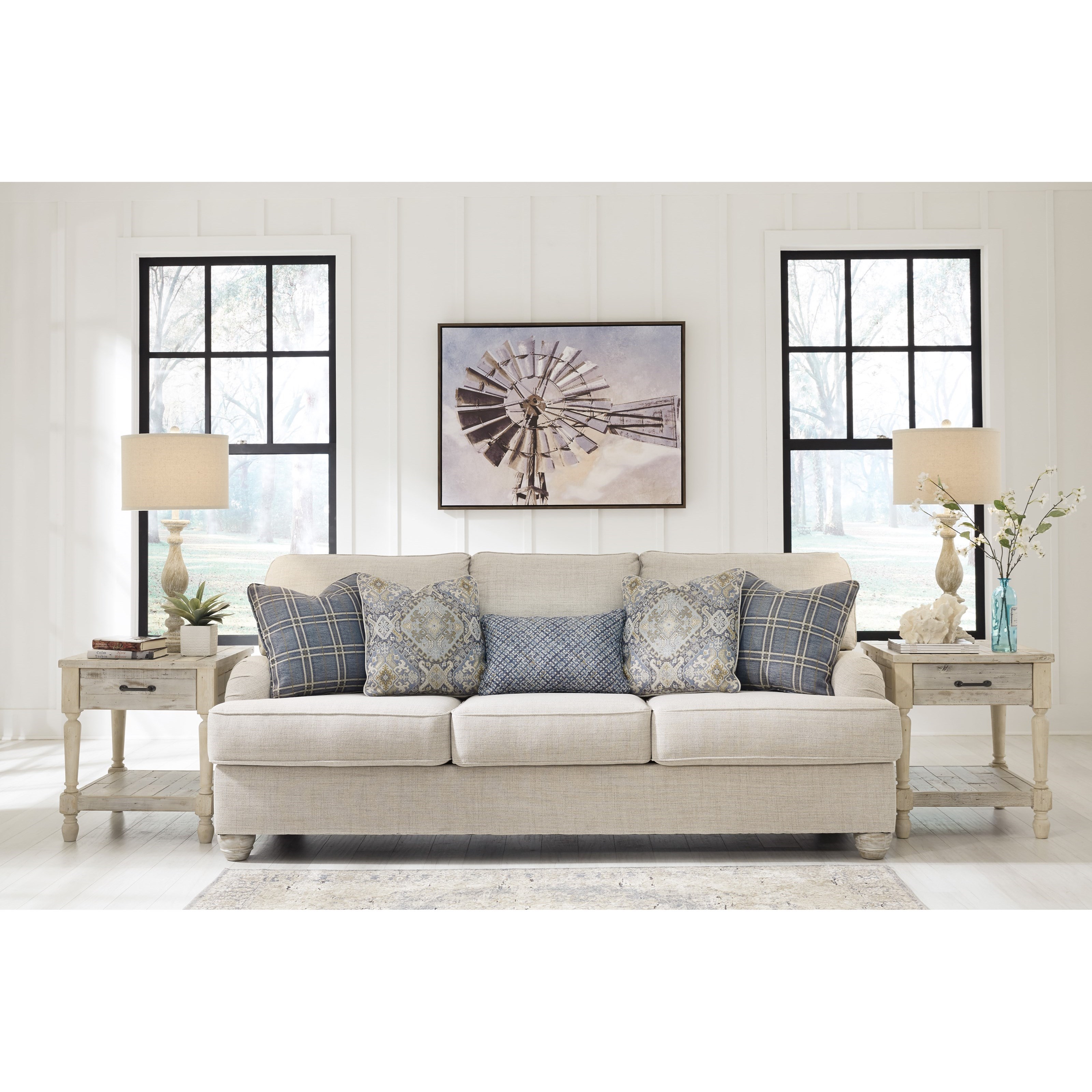 Ashley Traemore Transitional Sofa with English Arms Godby Home