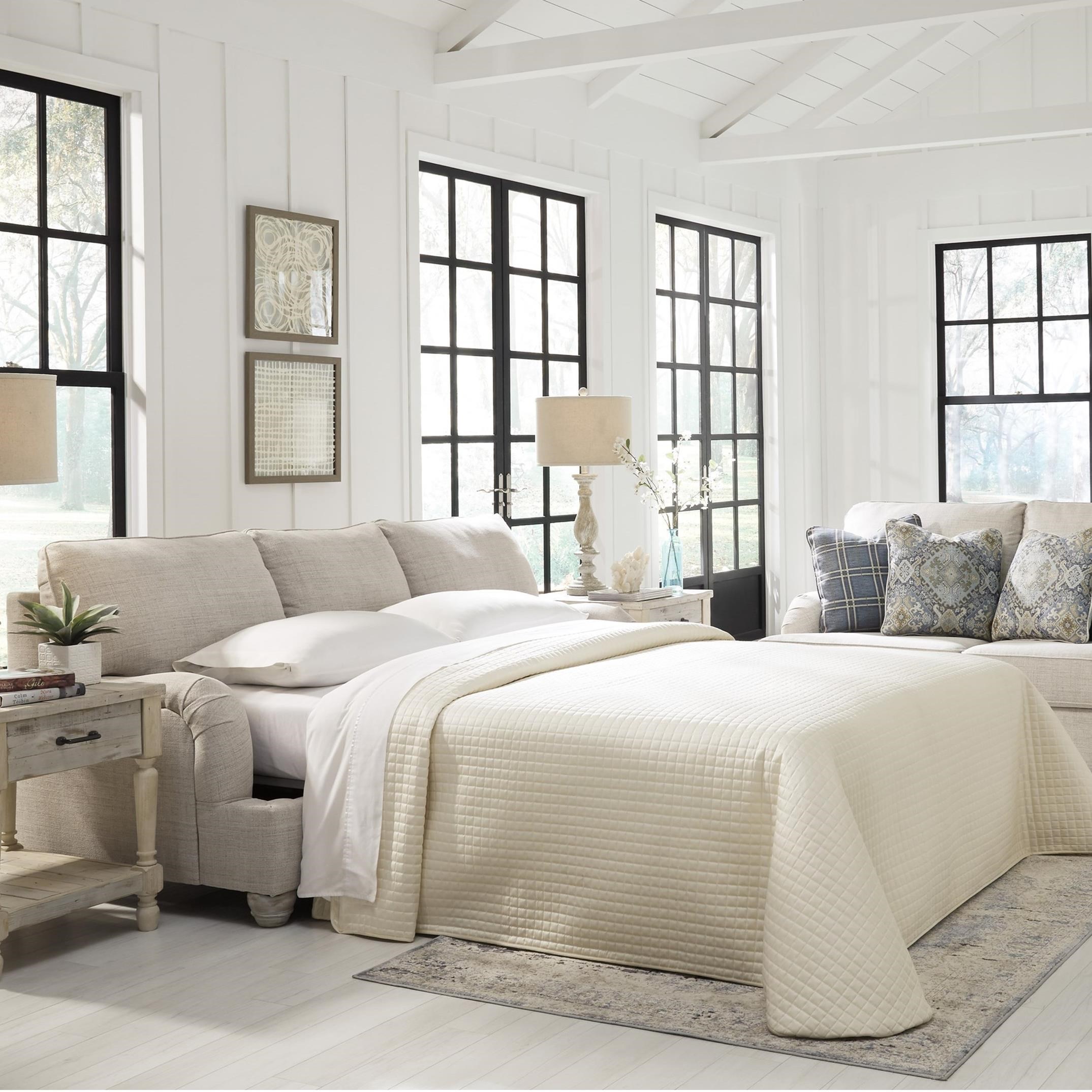 Benchcraft by Ashley Traemore Queen Sofa Sleeper with English Arms