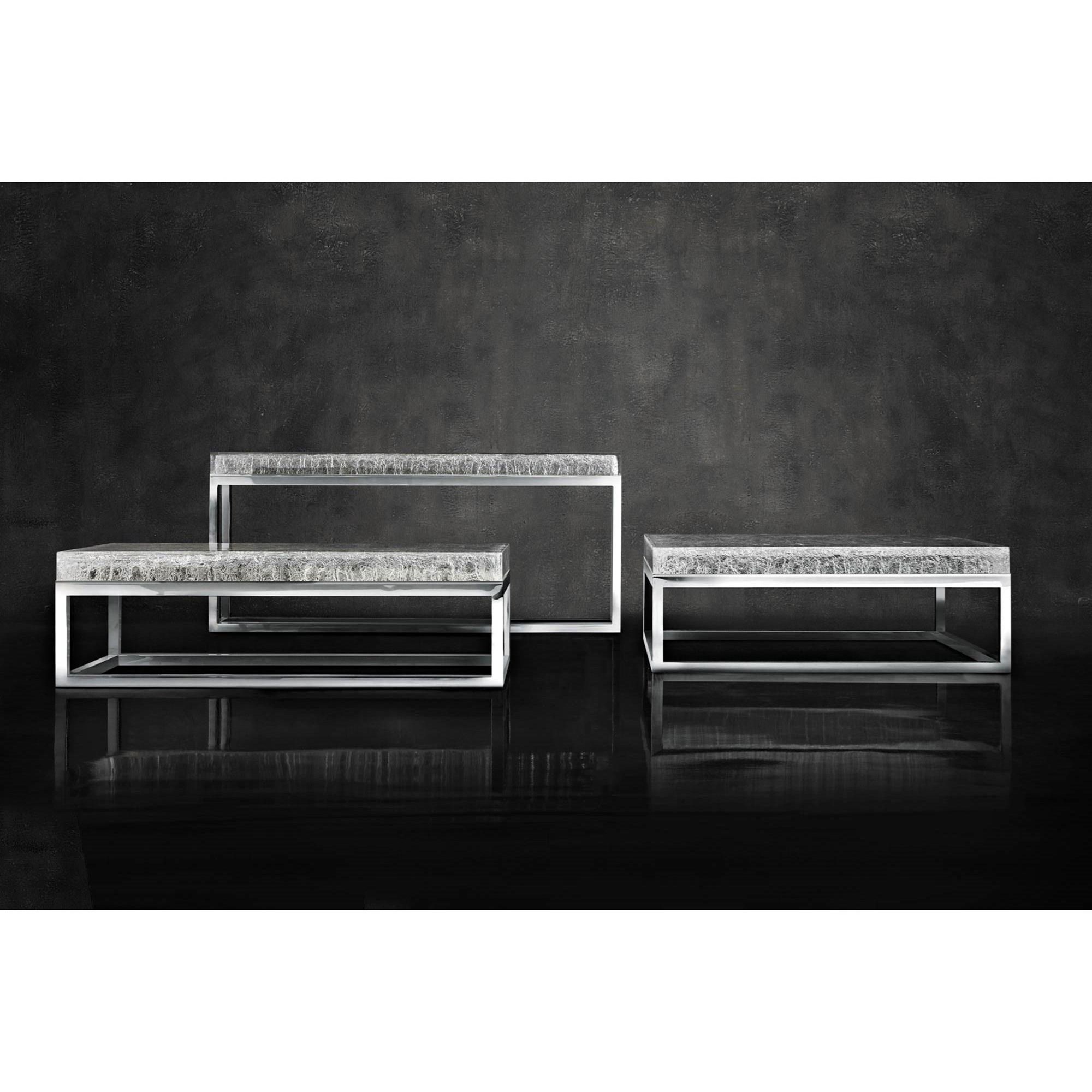 Bernhardt Arctic 375903 Solid Acrylic Top Console Table with Stainless