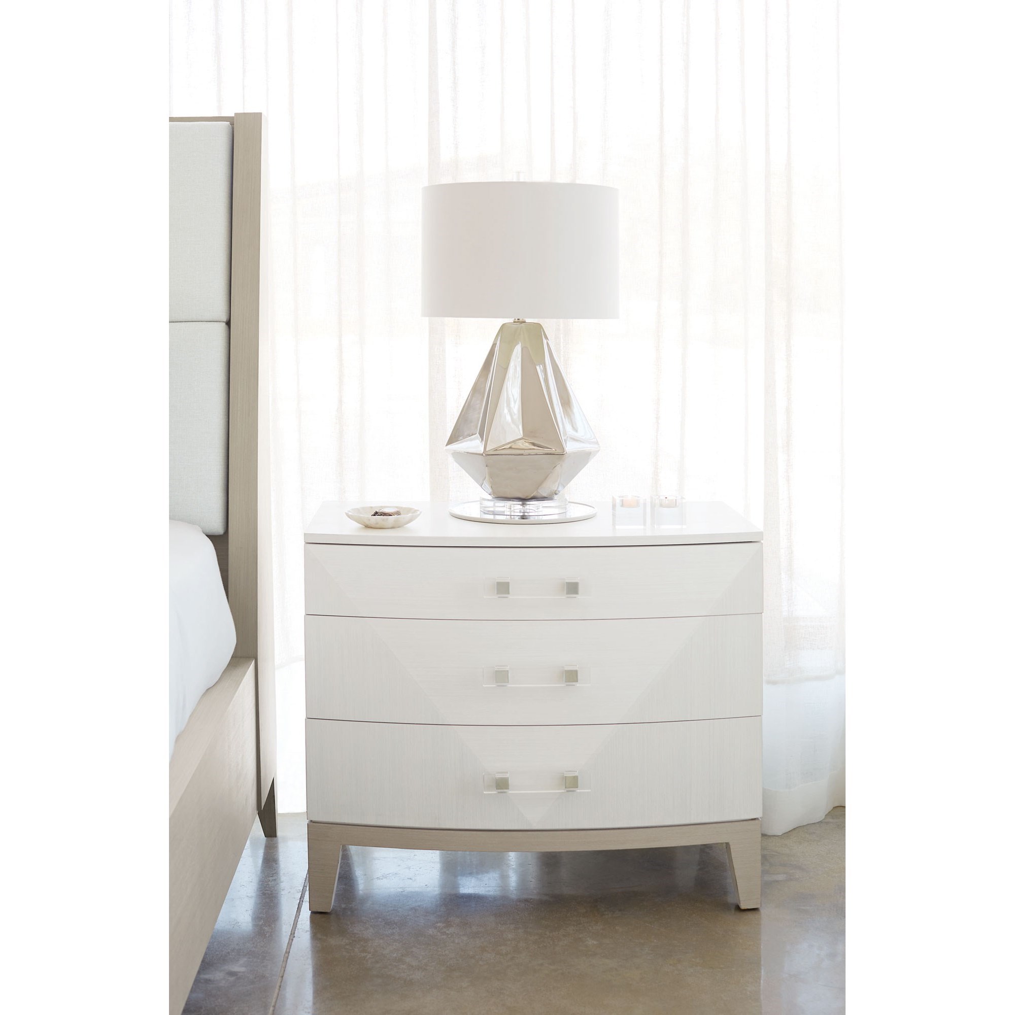 Bernhardt Axiom 381229 Contemporary Nightstand with 3 Drawers Baer's