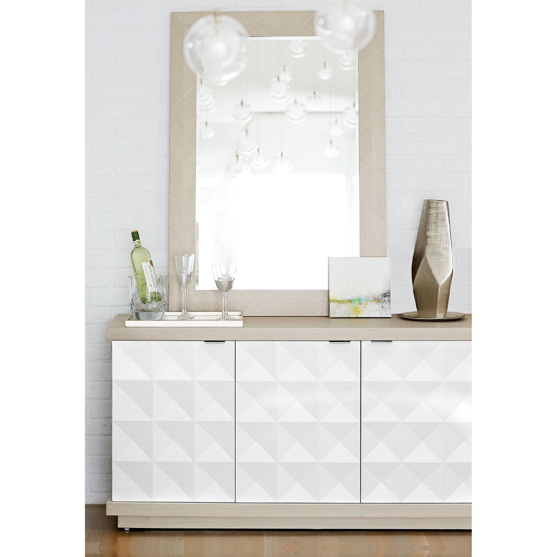 Bernhardt Axiom 381322 Contemporary Dresser Mirror Baer's Furniture