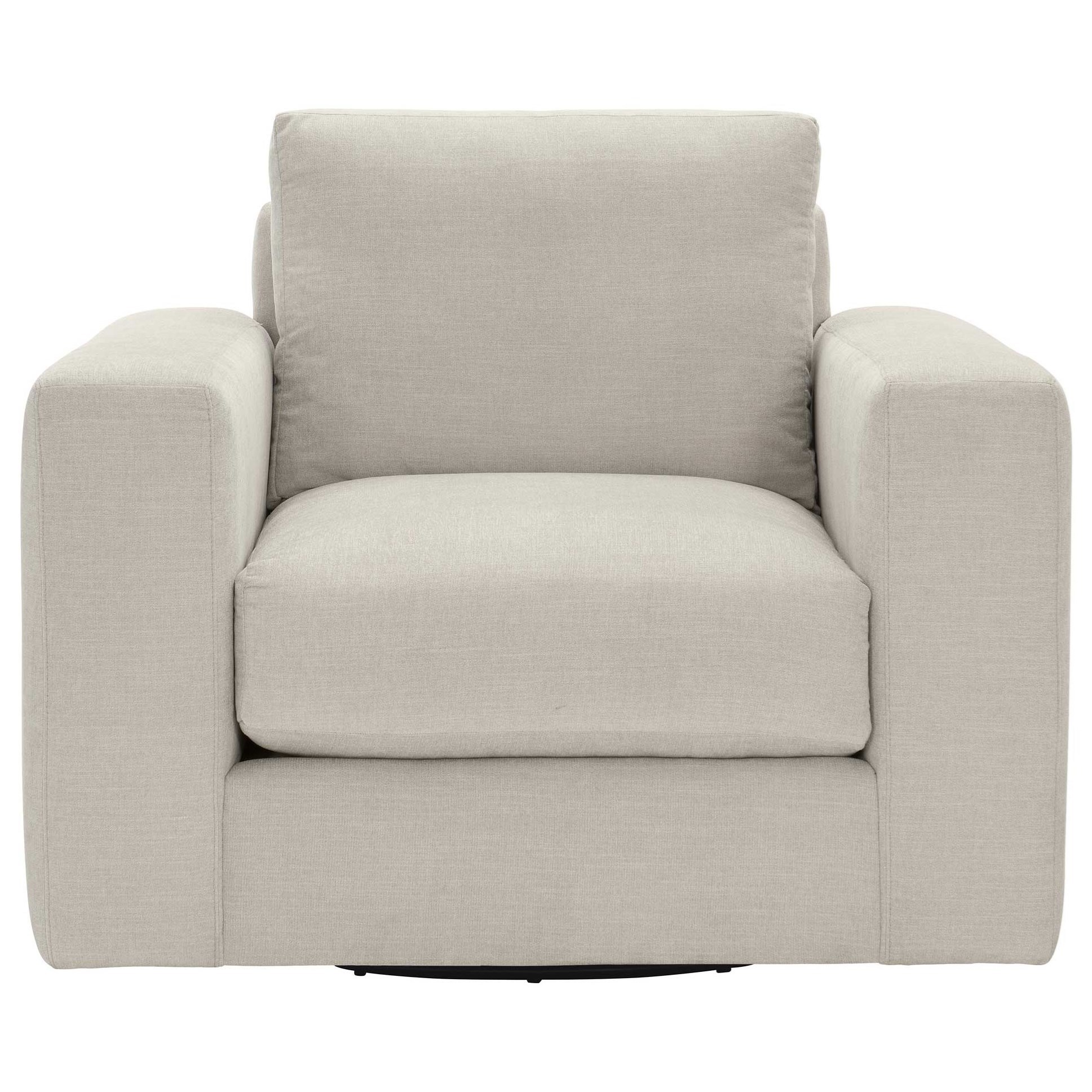 Bernhardt Drew Contemporary Swivel Chair with Track Arms Wayside