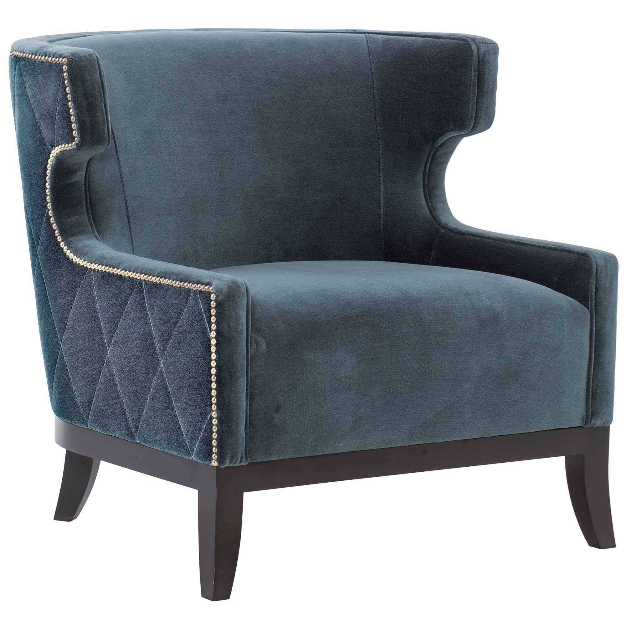 Bernhardt Emma B5003 Transitional Barrel Back Chair with Nailheads and