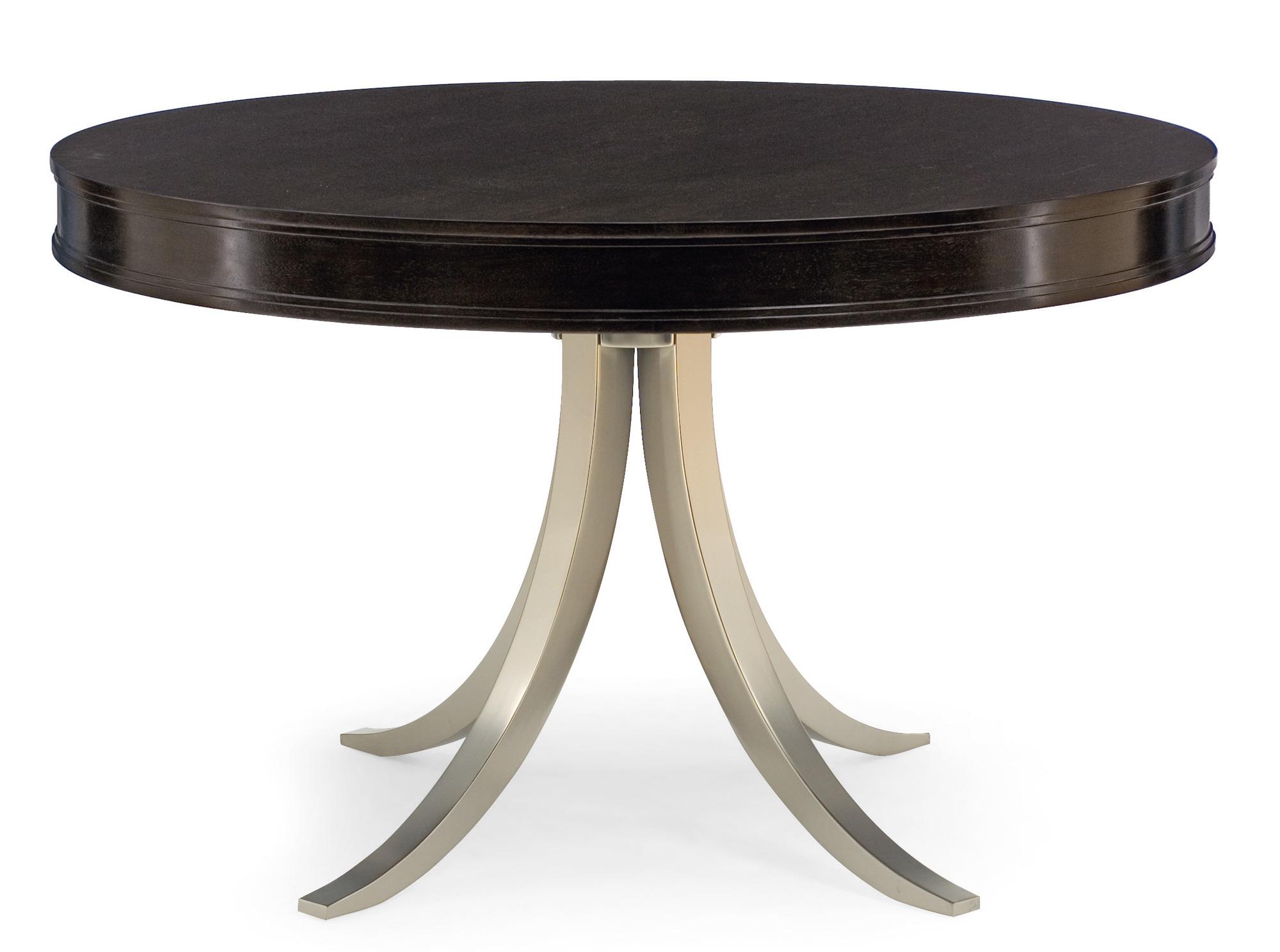 Bernhardt Haven Round Dining Table with Contemporary Metal ...