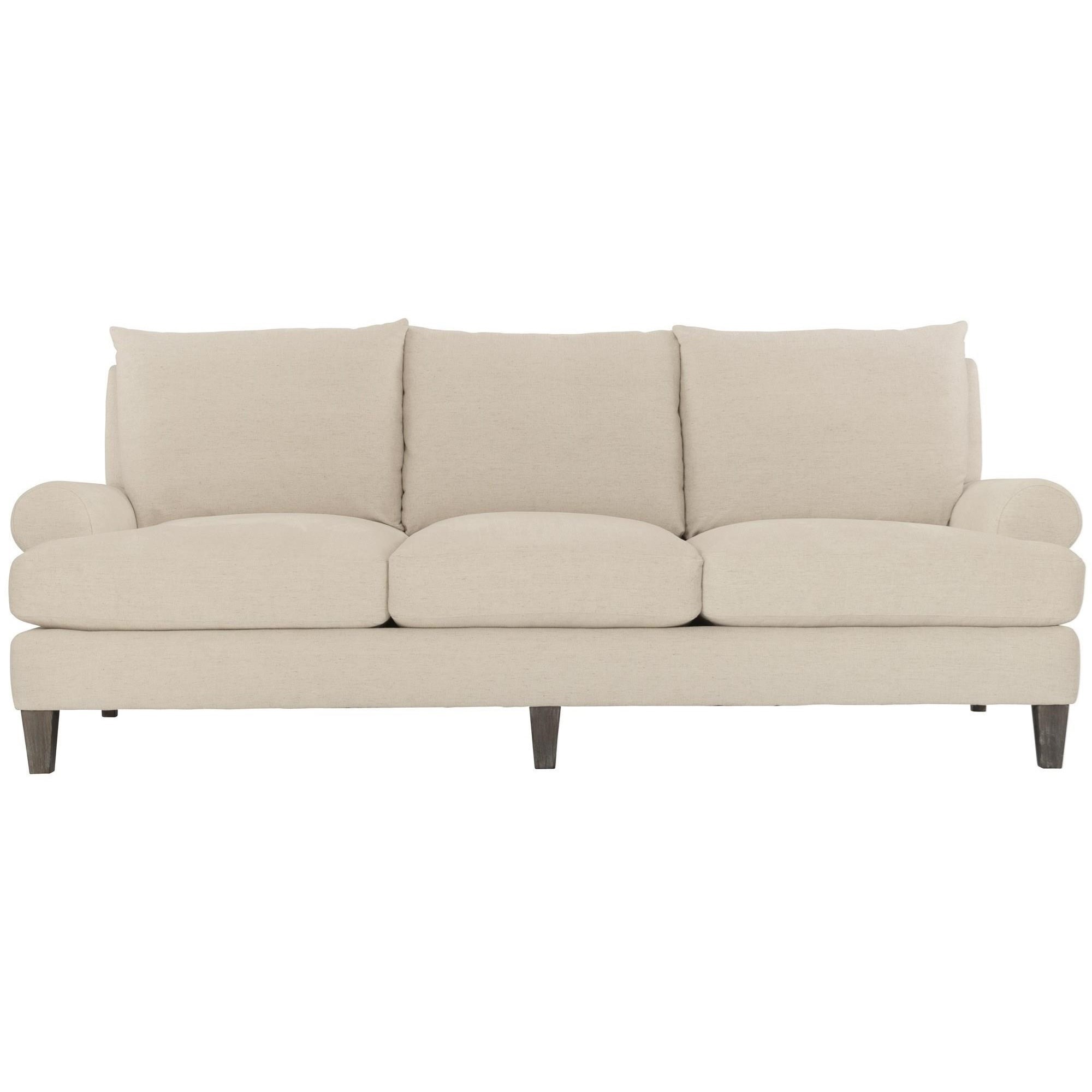 Bernhardt Isabella Transitional Sofa with Exposed Wood Legs Belfort