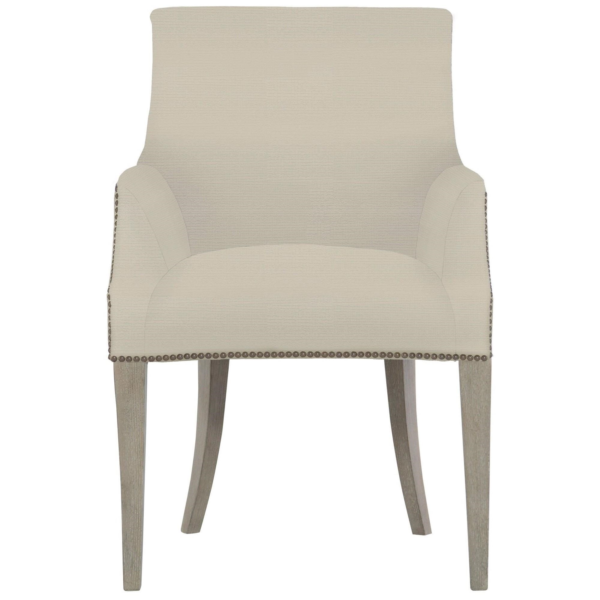 Bernhardt Keeley 348542W Upholstered Dining Chair with Nail Head Trim Esprit Decor Home