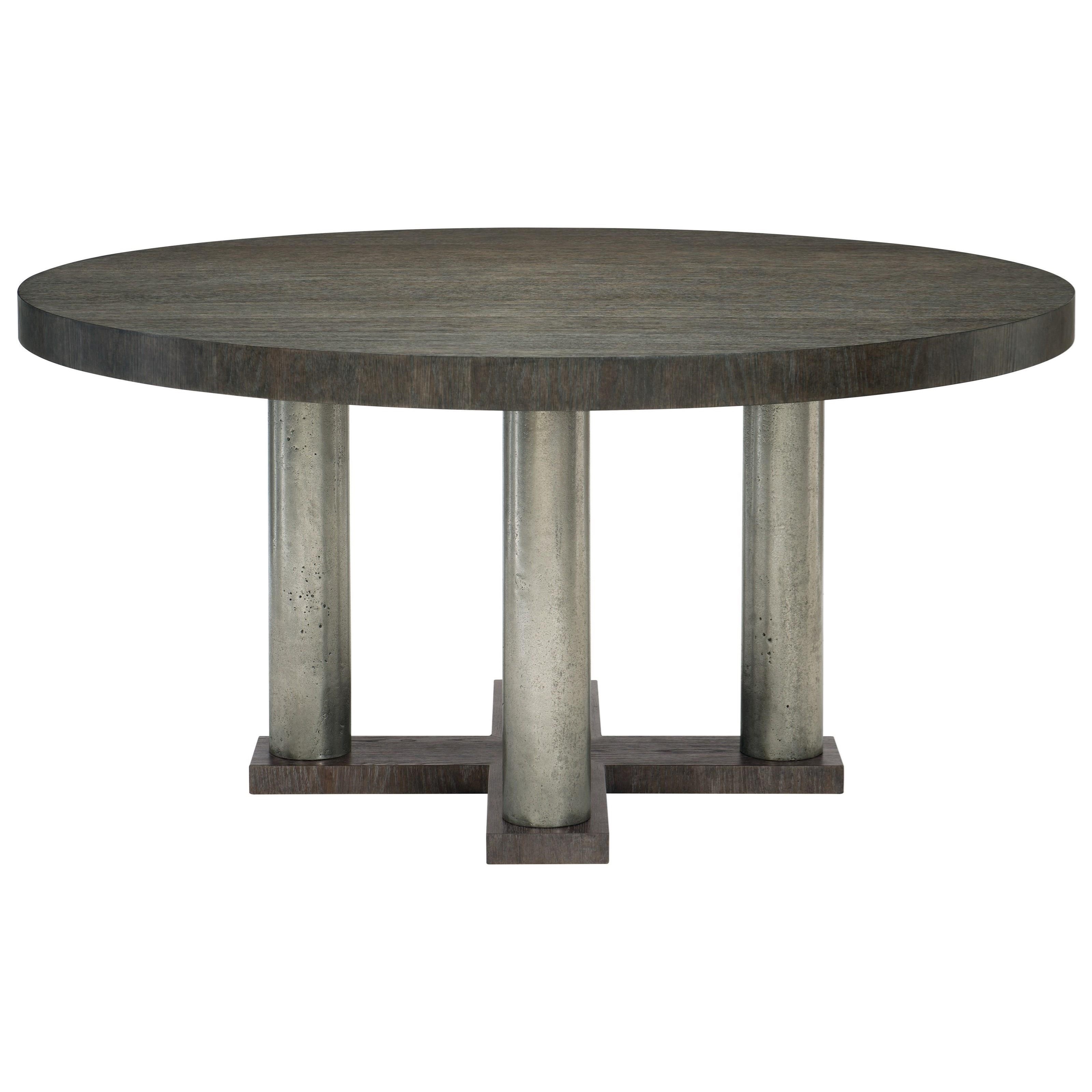 Bernhardt Linea 384272B, 384273B Transitional Round Dining Table with