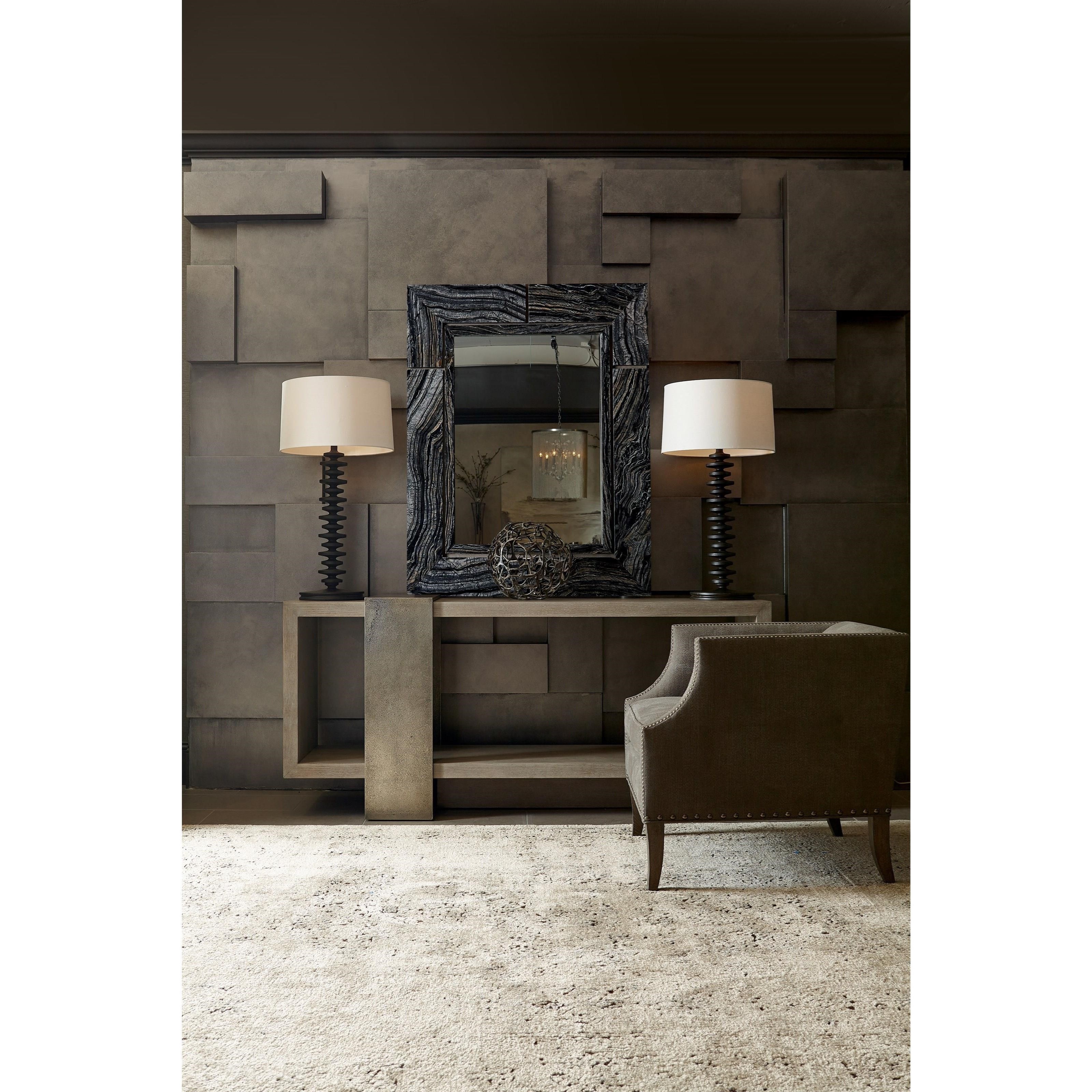 Bernhardt Linea 384-910G Contemporary Console Table with Metal Band ...