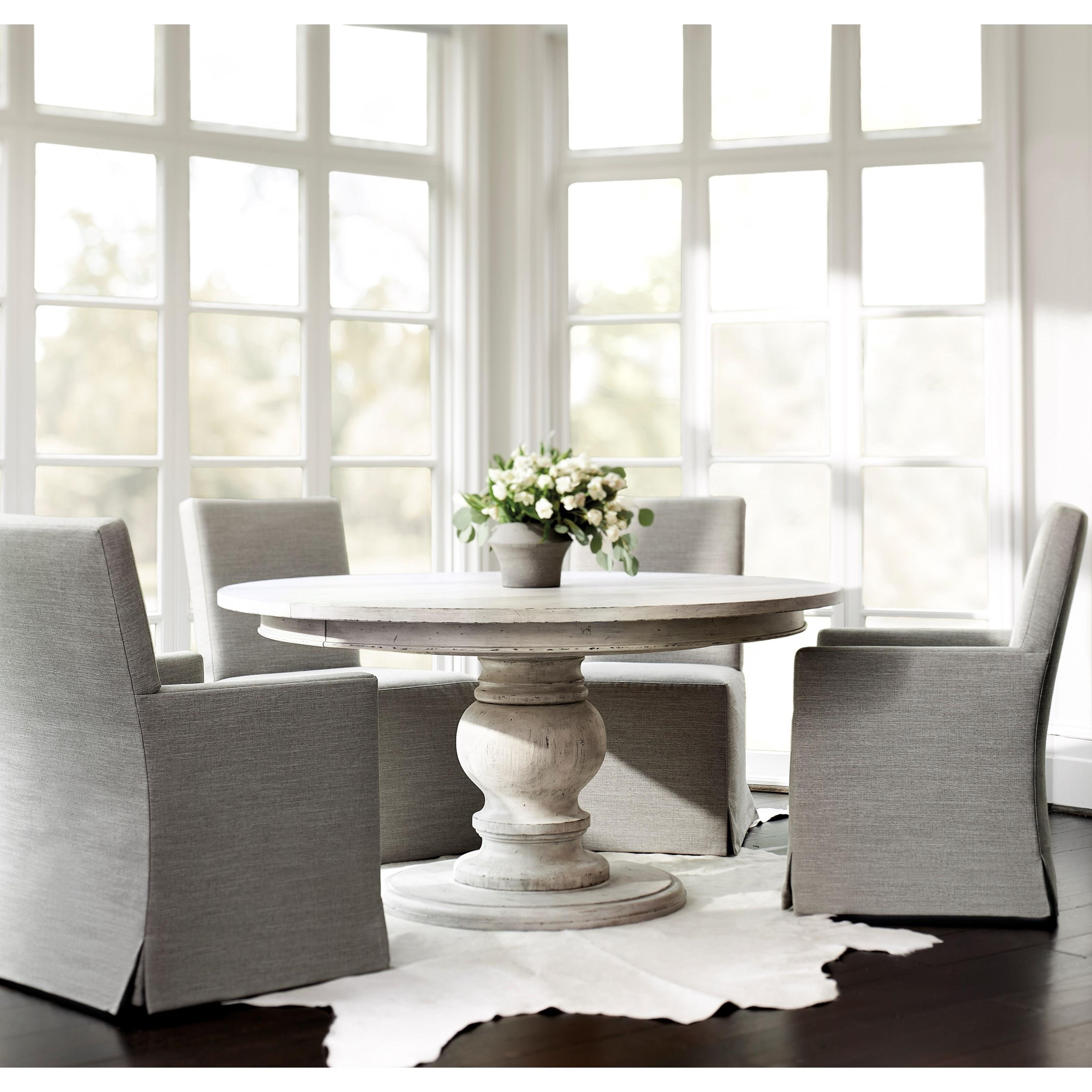 Bernhardt Mirabelle Traditional Round Dining Table with 1 20 High Dining Room Tables