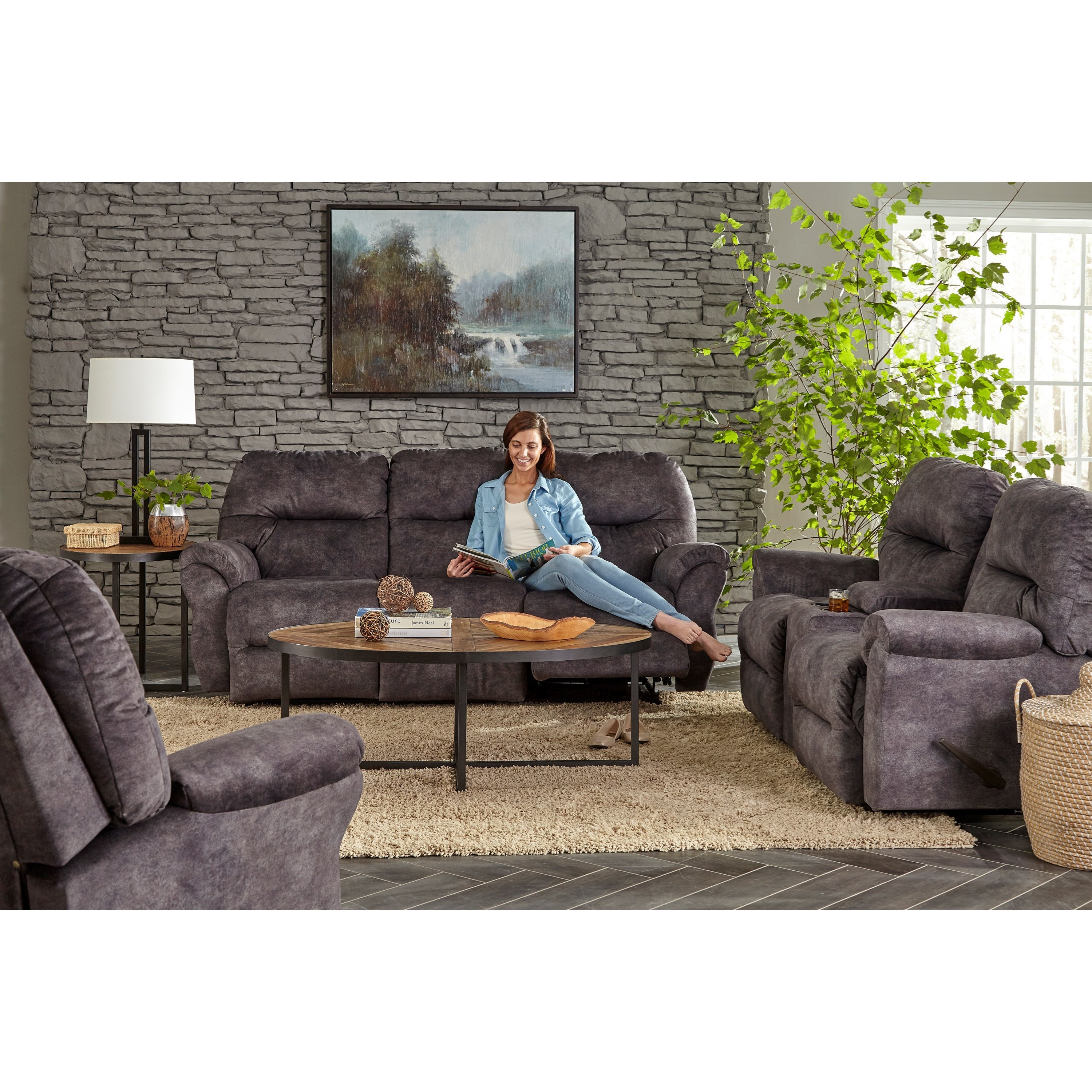 Best Home Furnishings Bodie Power Space Saver Reclining Loveseat with