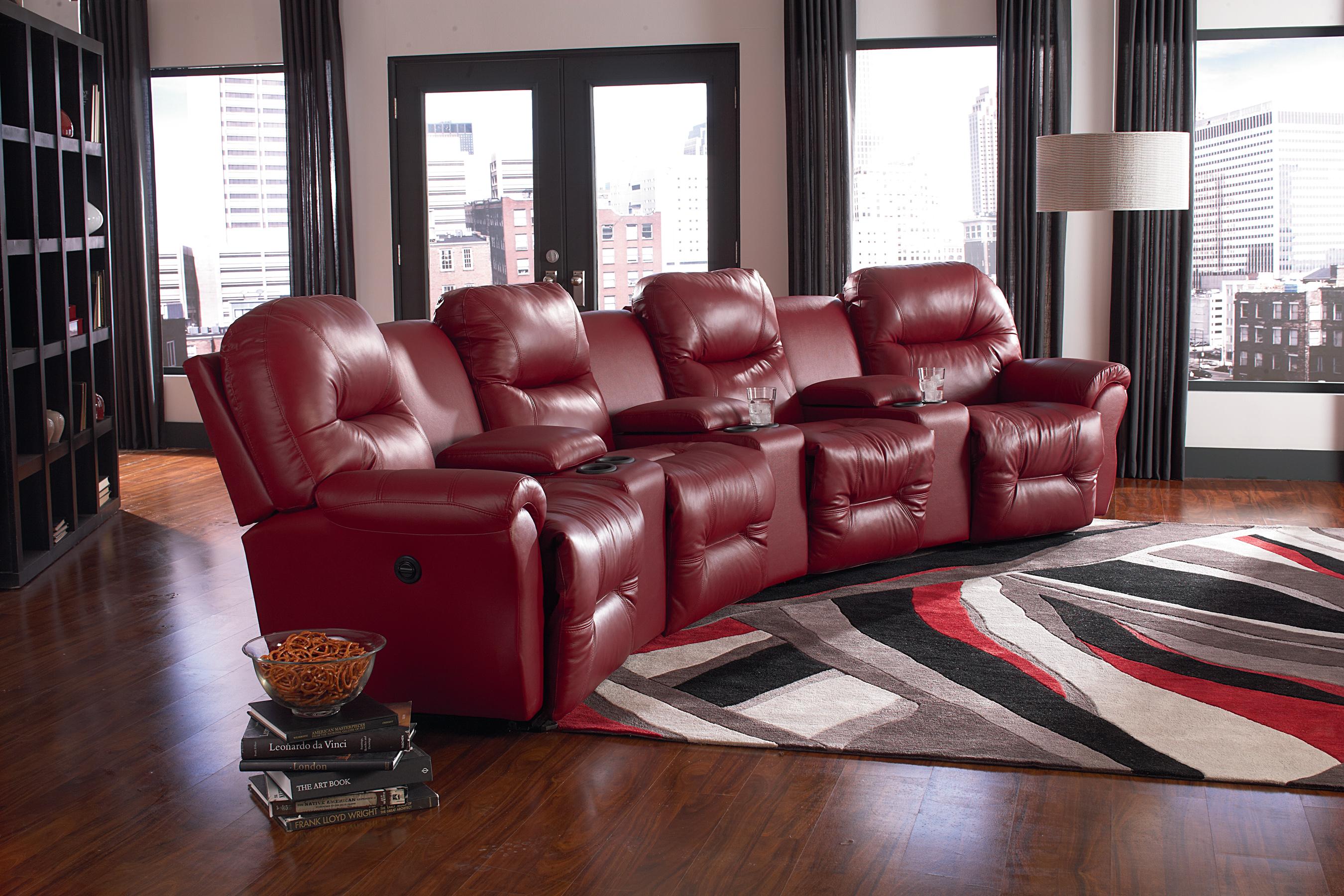 Best Home Furnishings Bodie 4Seater Power Reclining Home Theater Group