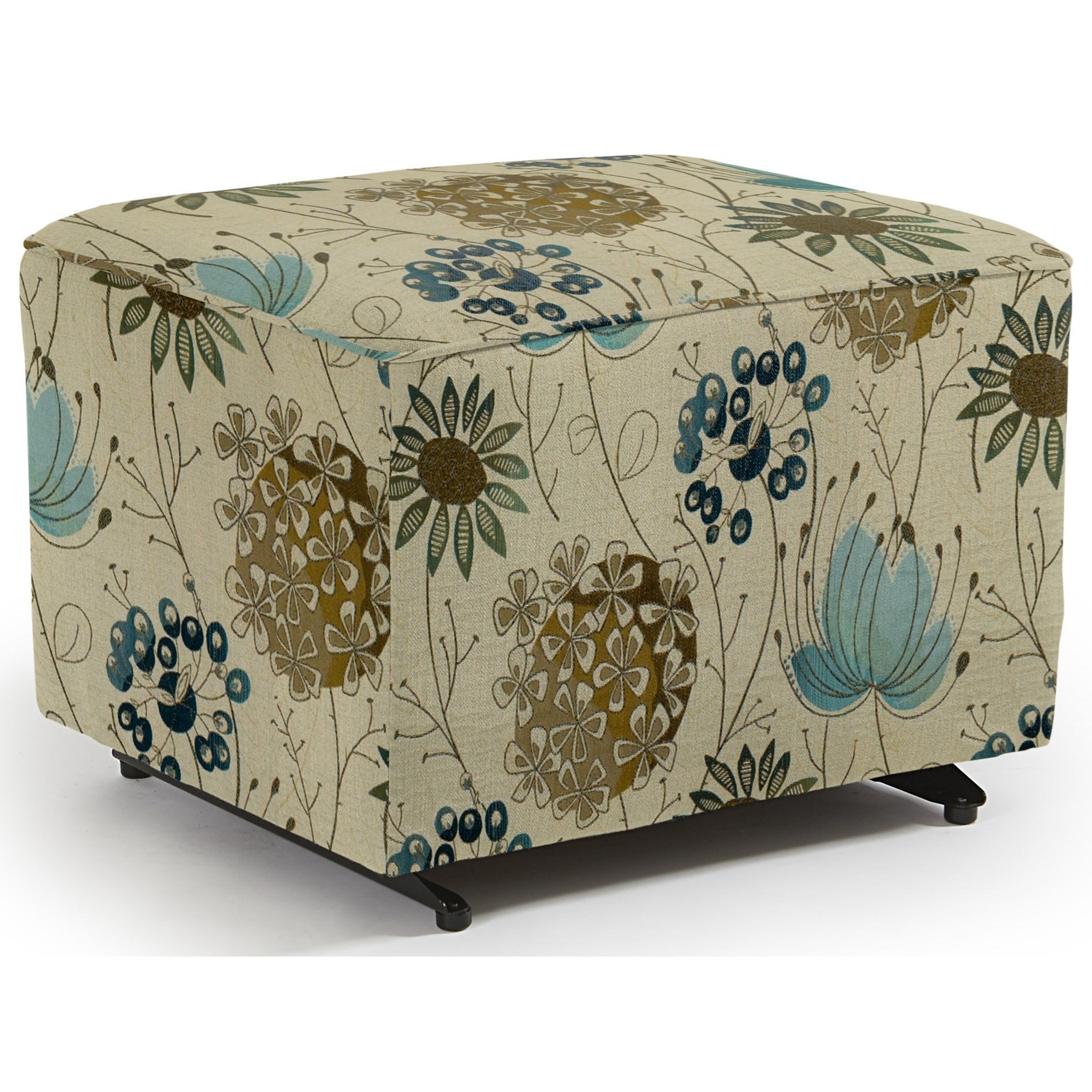 Best Home Furnishings Kacey Ottoman with Glider Base Mueller