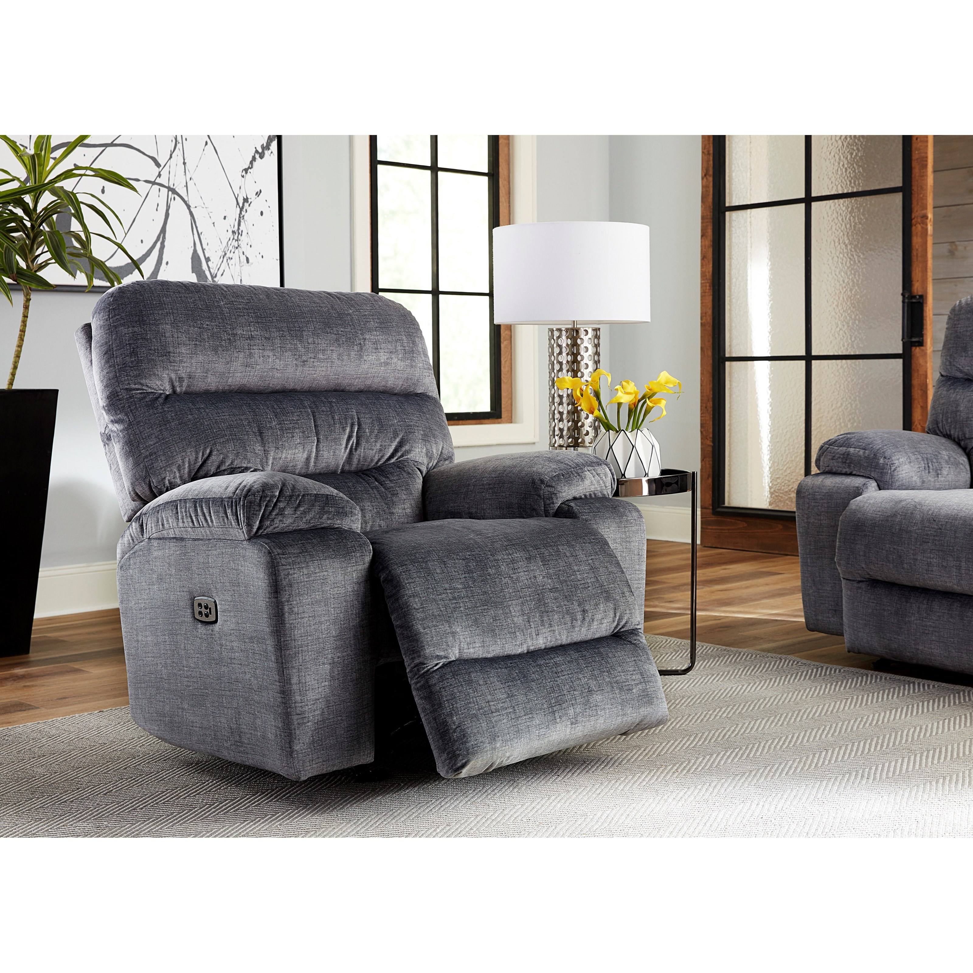 Best Home Furnishings Ryson Casual Power Rocker Recliner with USB Port