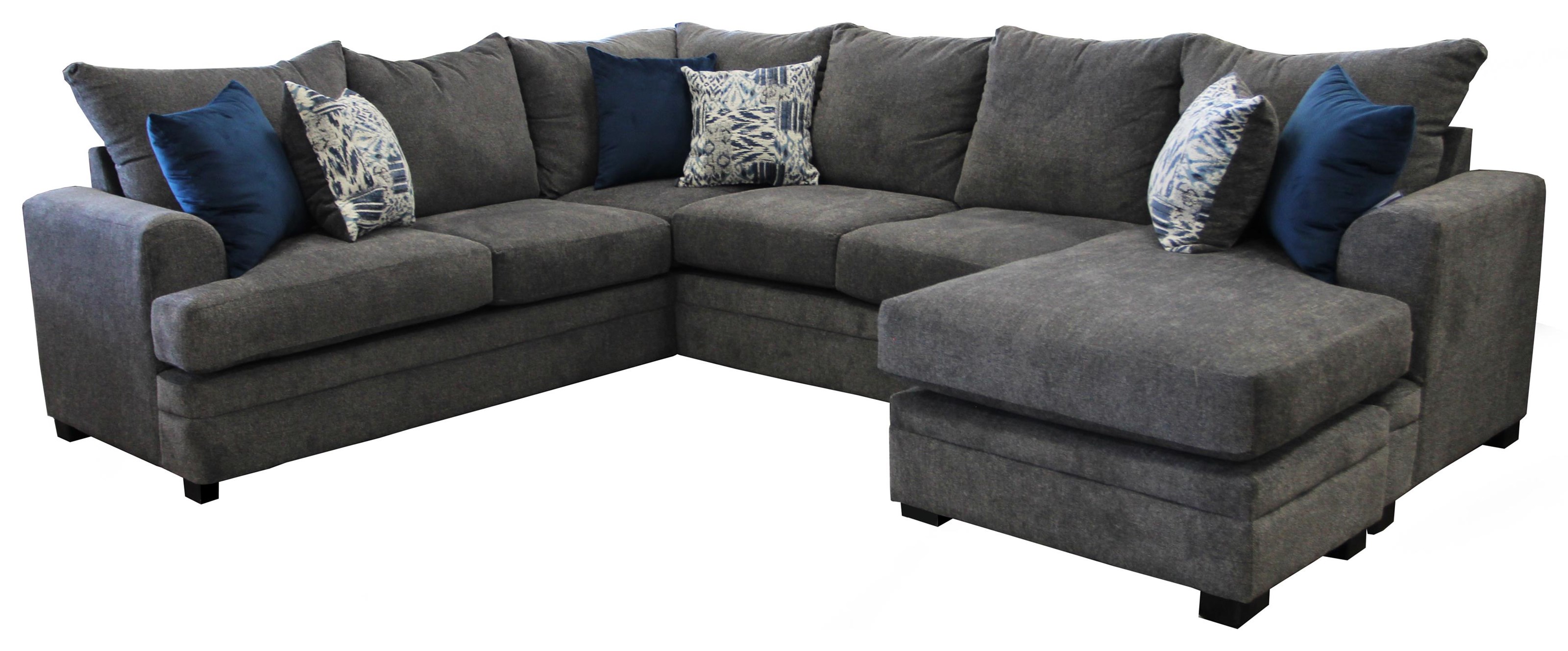 Bravo CARSON 1156 BRAVGRP1156_NAVY 3pc Sectional Navy Carson