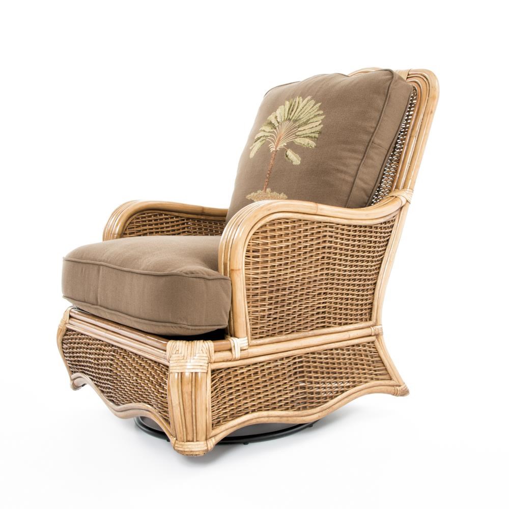 Braxton Culler Shorewood 1910202 Tropical Swivel Glider w/ Rattan