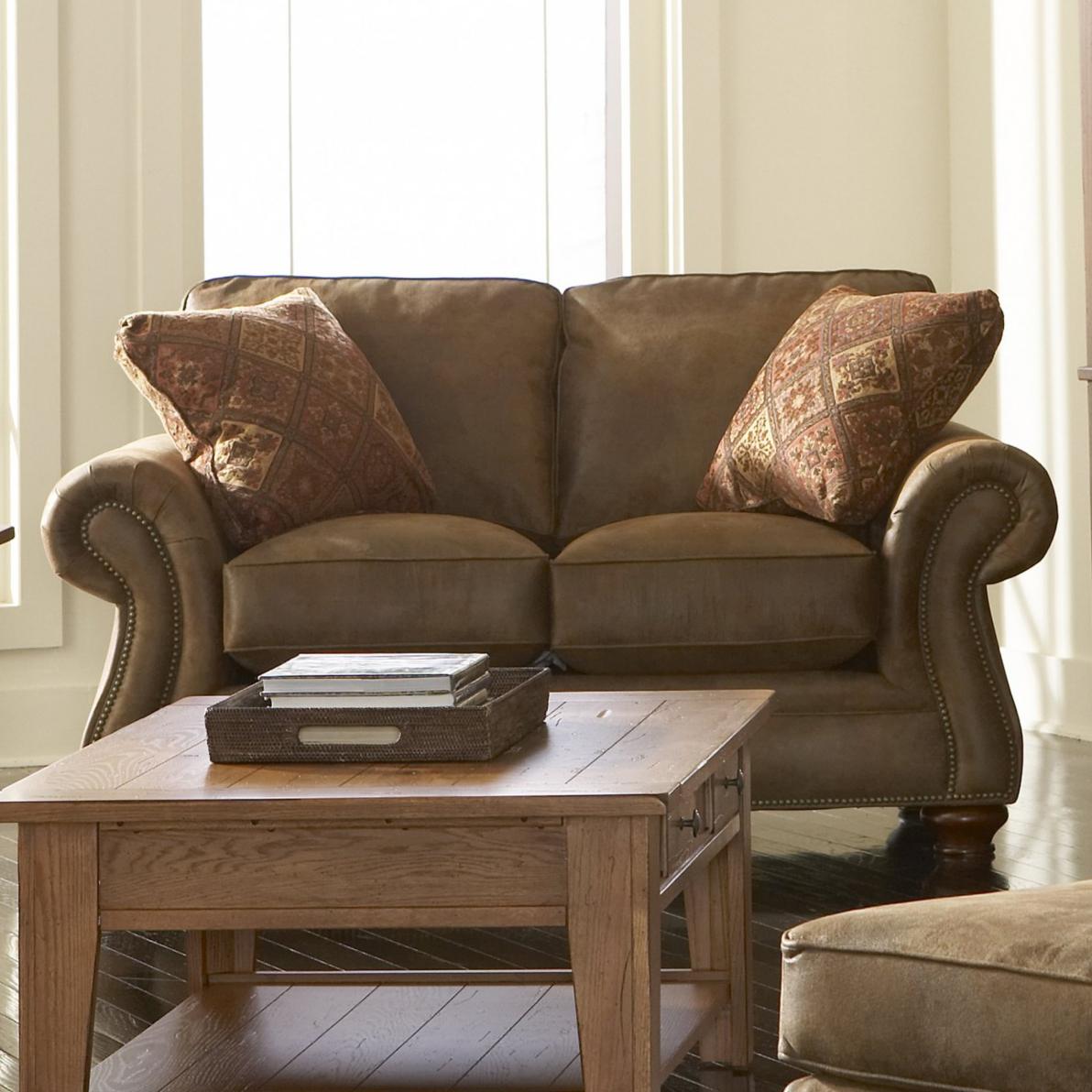 Broyhill Furniture Laramie Loveseat w/ Nail Head Trim Find Your