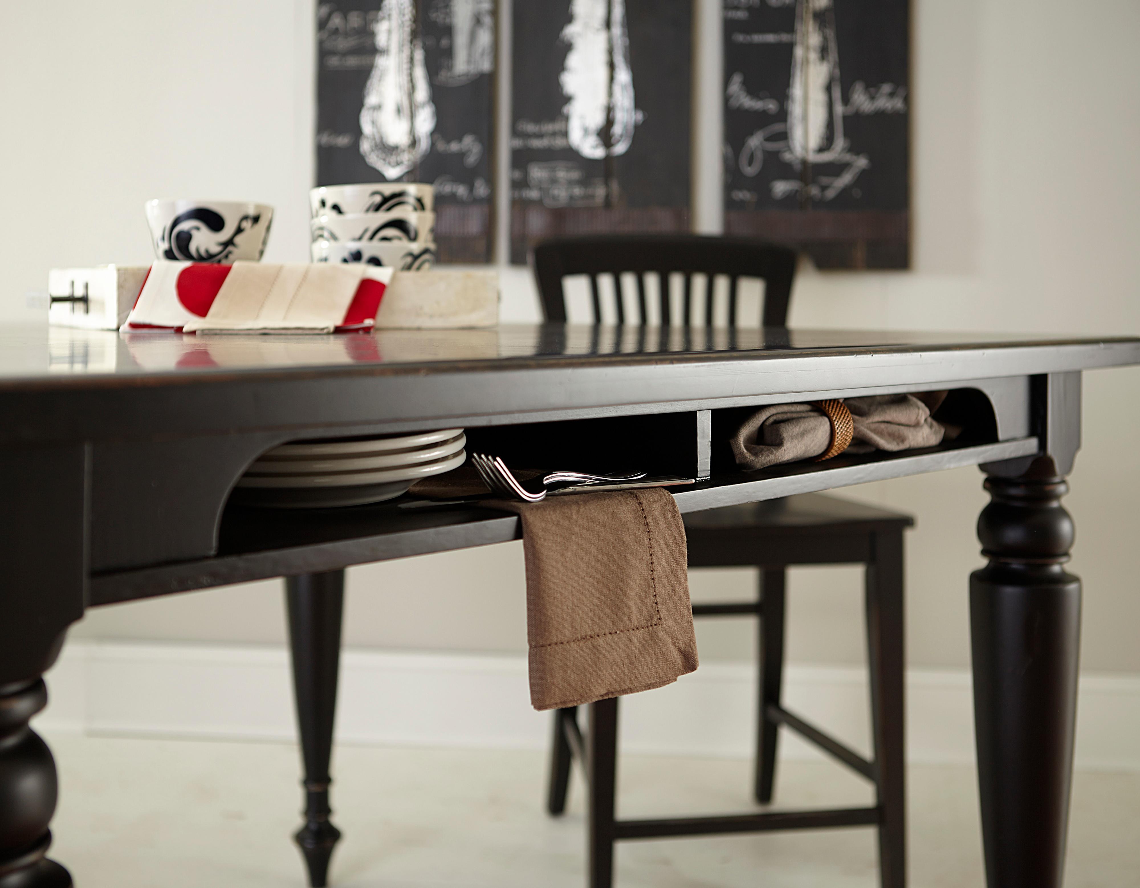 Furniture New Vintage Counter Height Gathering Table with 2 Storage ...