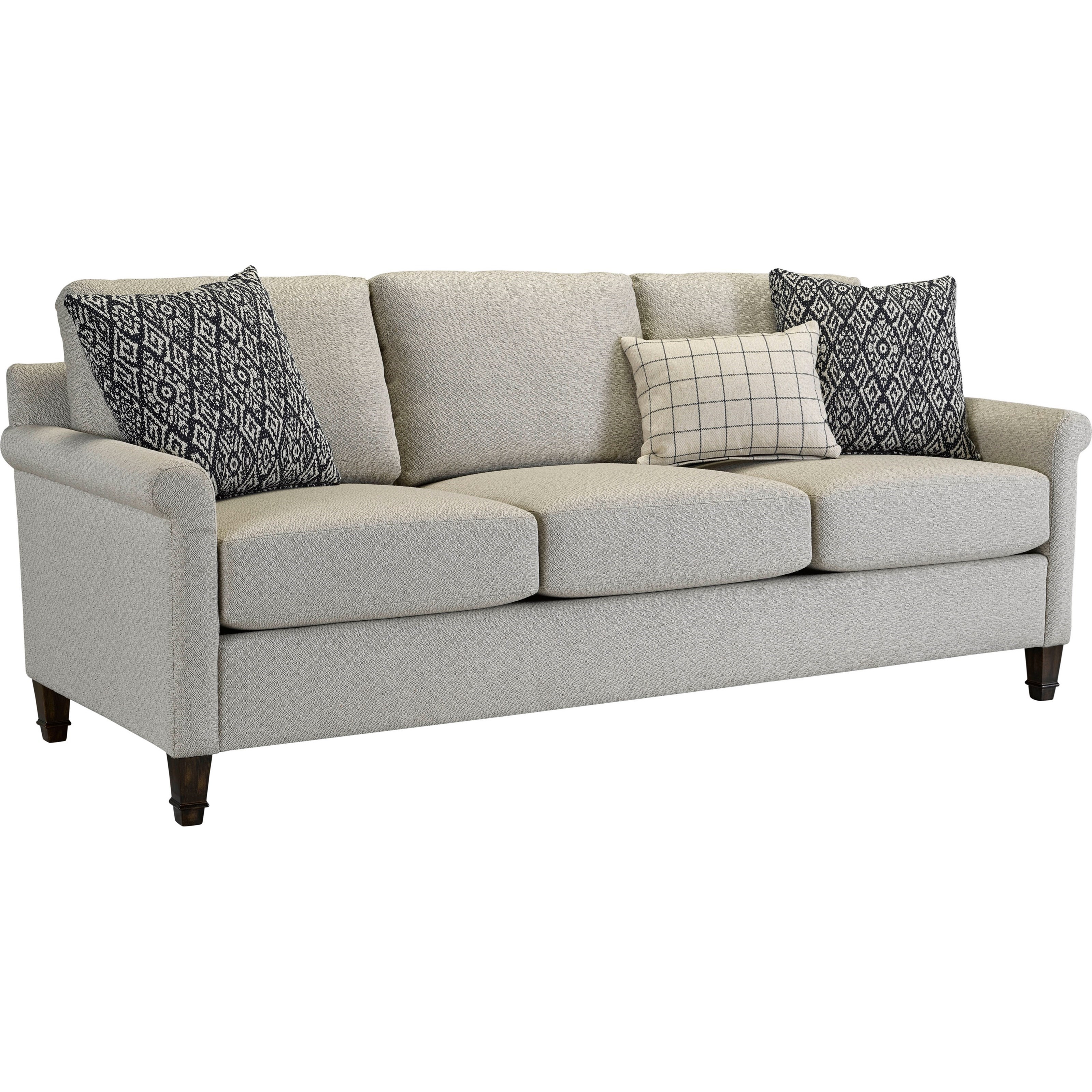 Broyhill Furniture Wells Transitional Sofa with Rolled Arms AHFA Sofas
