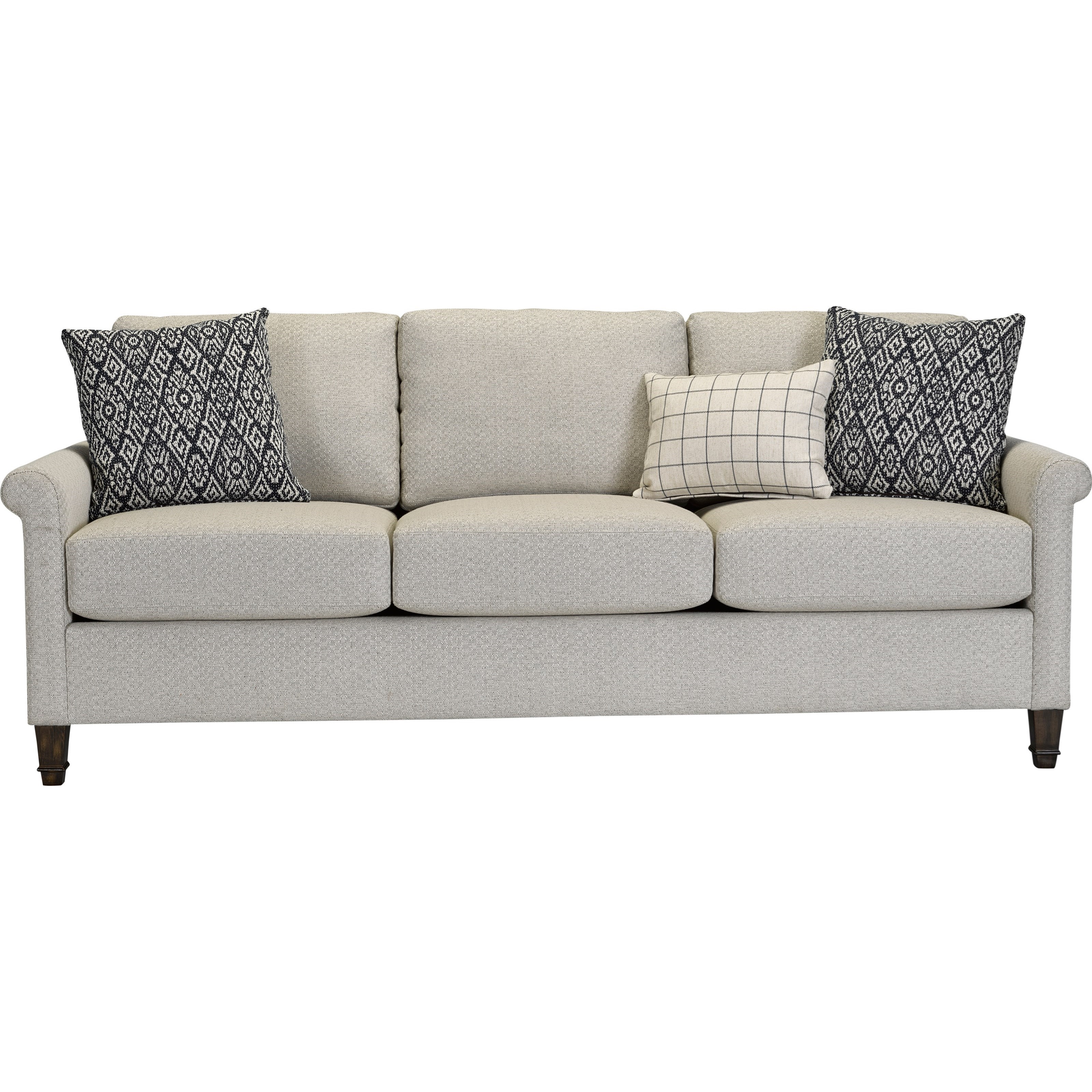 Broyhill Furniture Wells Transitional Sofa with Rolled Arms AHFA Sofas
