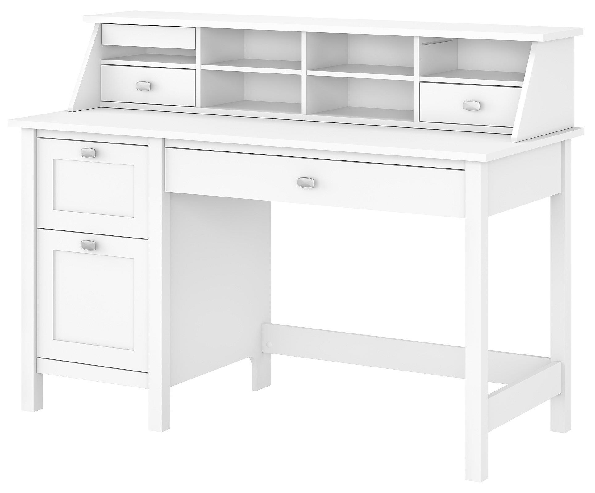 Bush Broadview Computer Desk with 2 Drawer Pedestal and Organizer