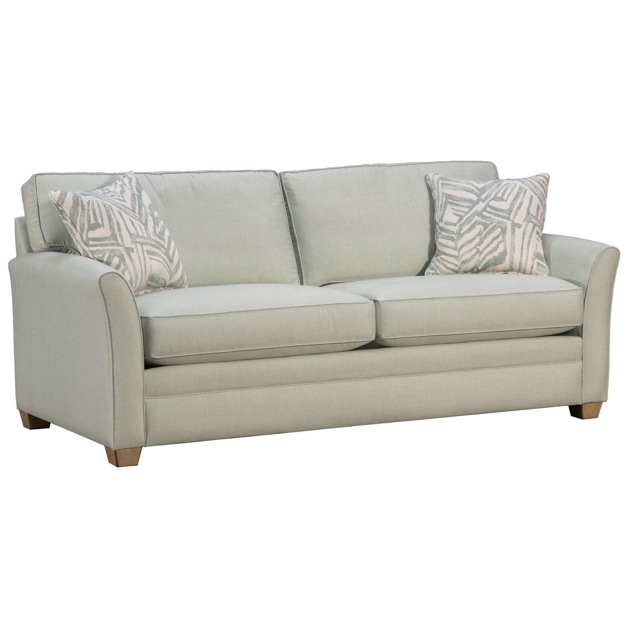 Capris Furniture 202 Q202 Casual Flared Arm Sleeper Sofa Esprit Decor