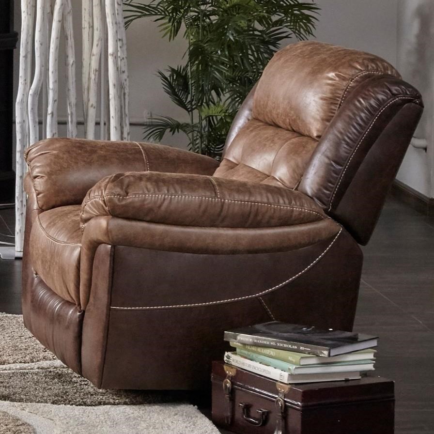 Cheers XW5156M Glider Recliner with Pillow Arms VanDrie Home