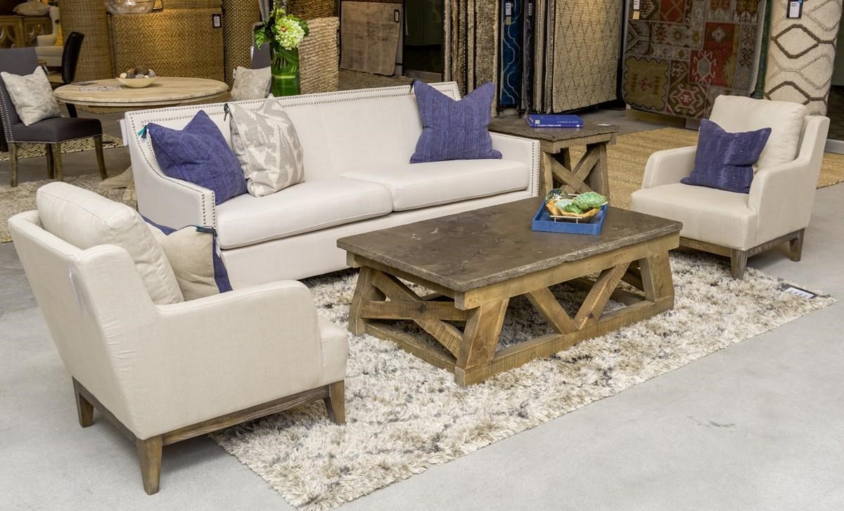 Classic Home Marbella Blue Stone Top Coffee Table Howell Furniture