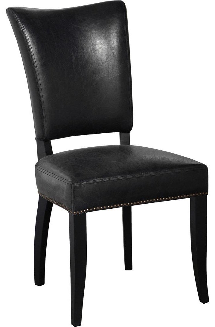 Classic Home Ronan 420351099 Black Upholstered Dining Side Chair Sam