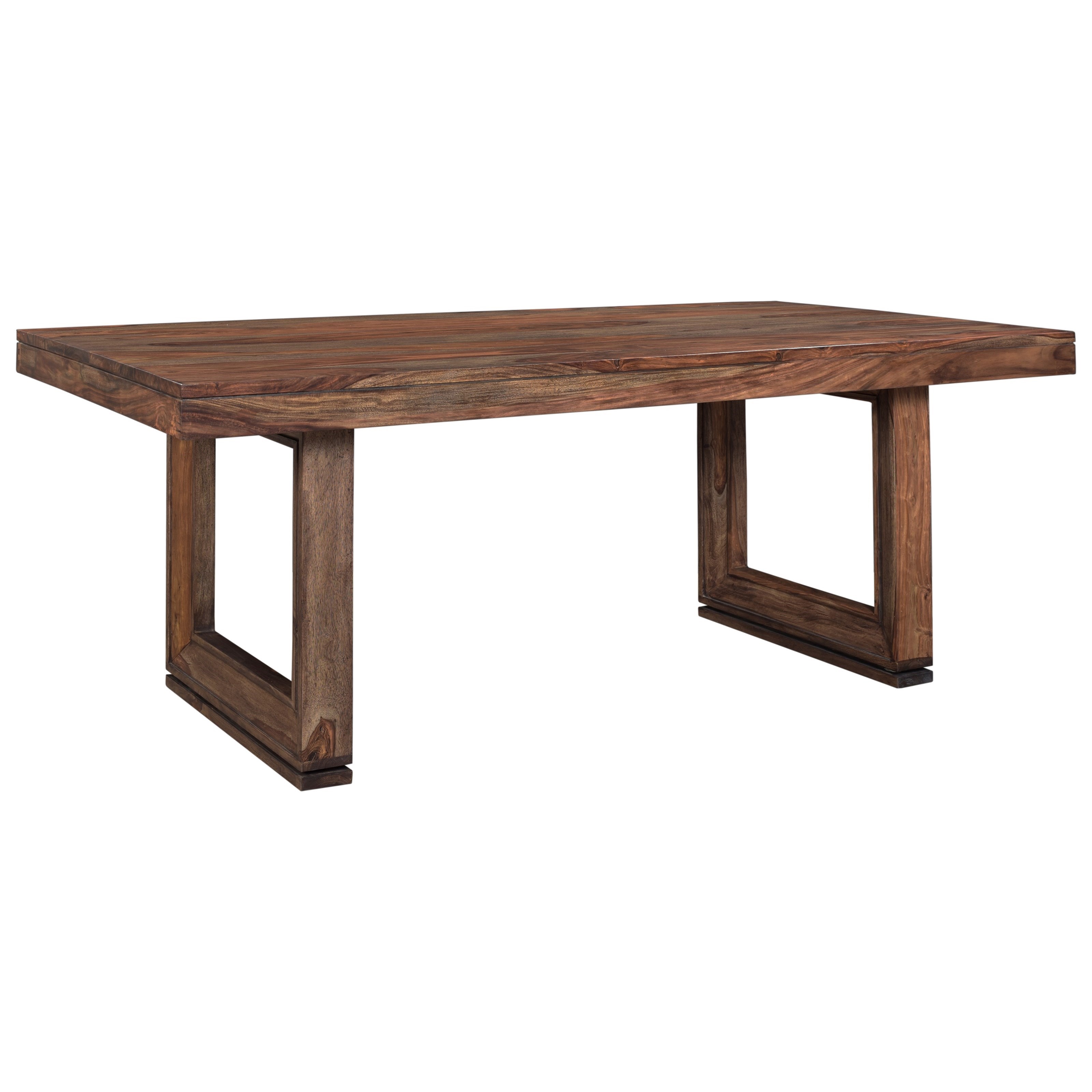 Coast to Coast Imports Brownstone Rustic Dining Table With Beveled Legs