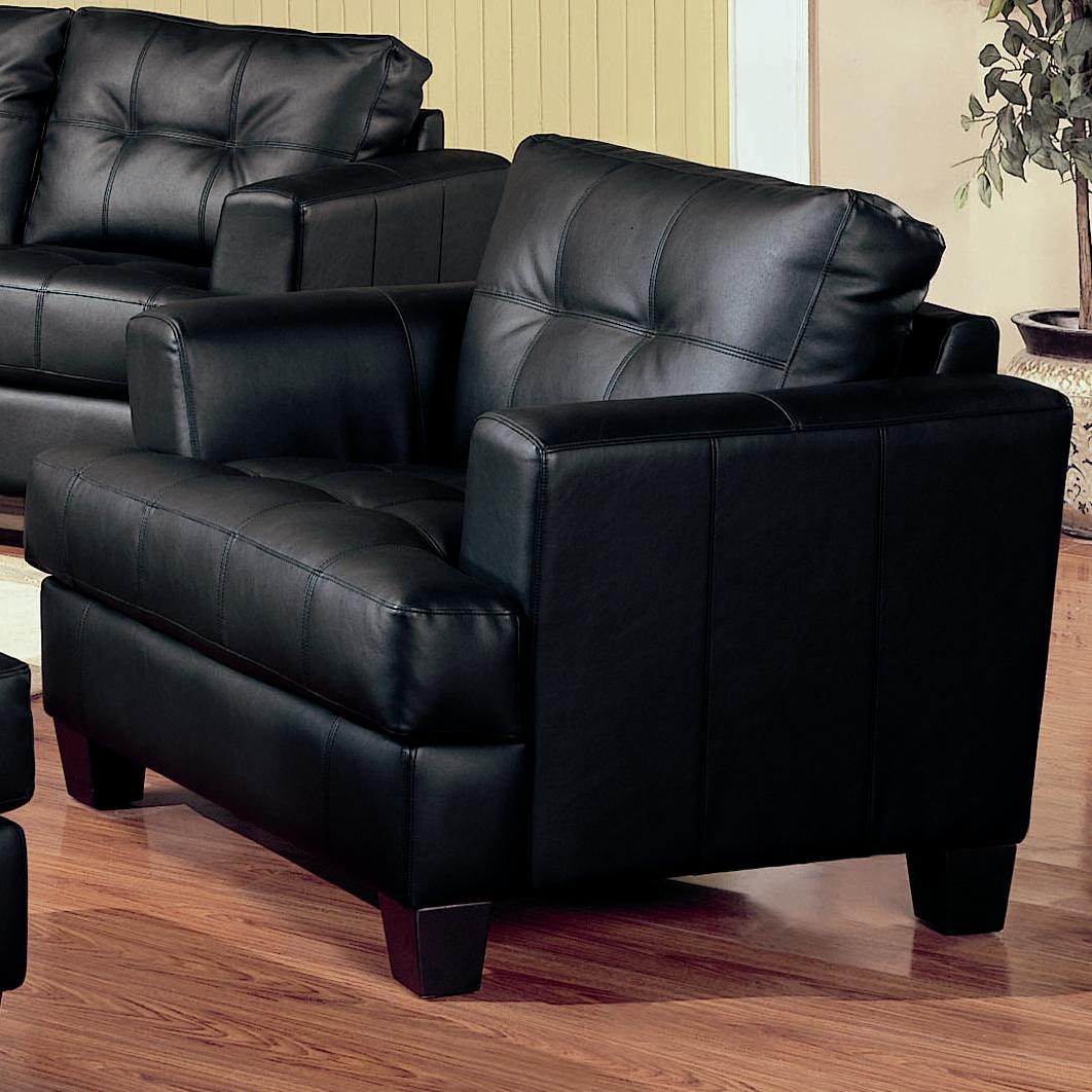 Coaster Samuel Contemporary Leather Chair Dream Home Furniture