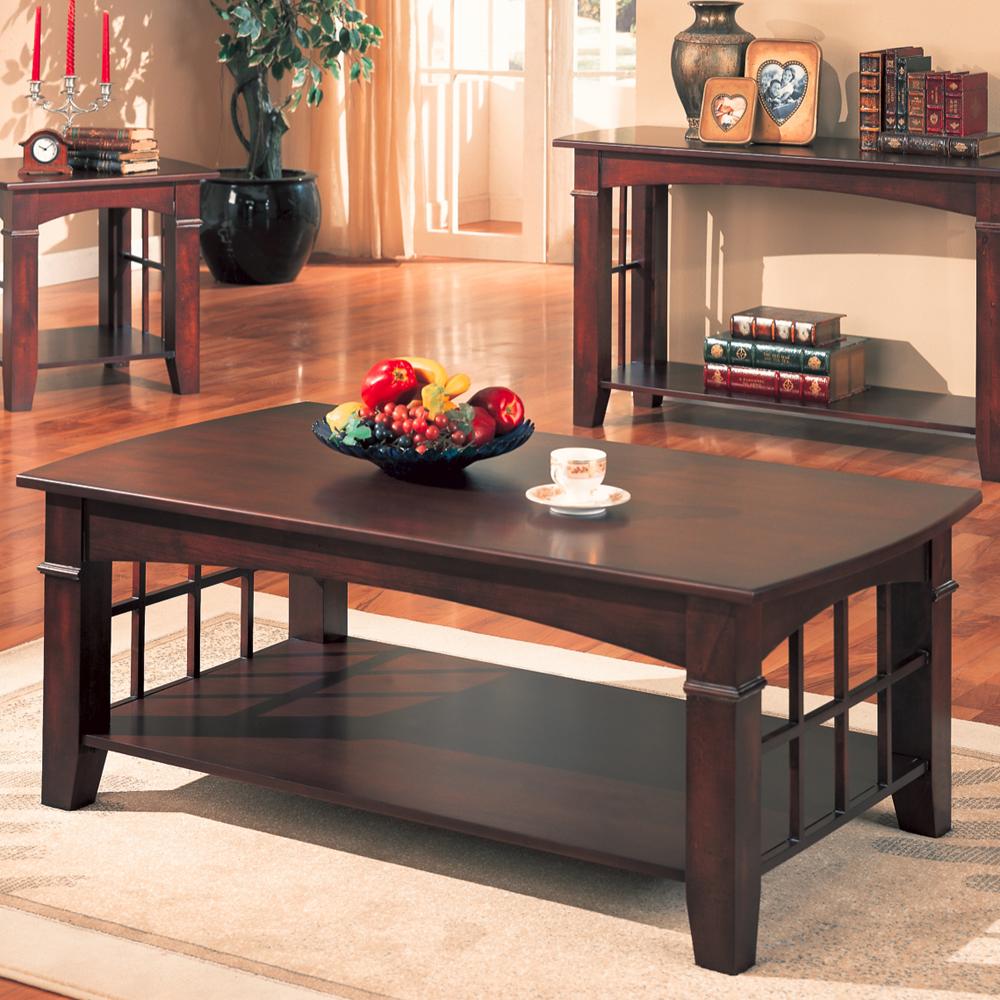 Coaster Abernathy Rectangular Coffee Table with Shelf Value City