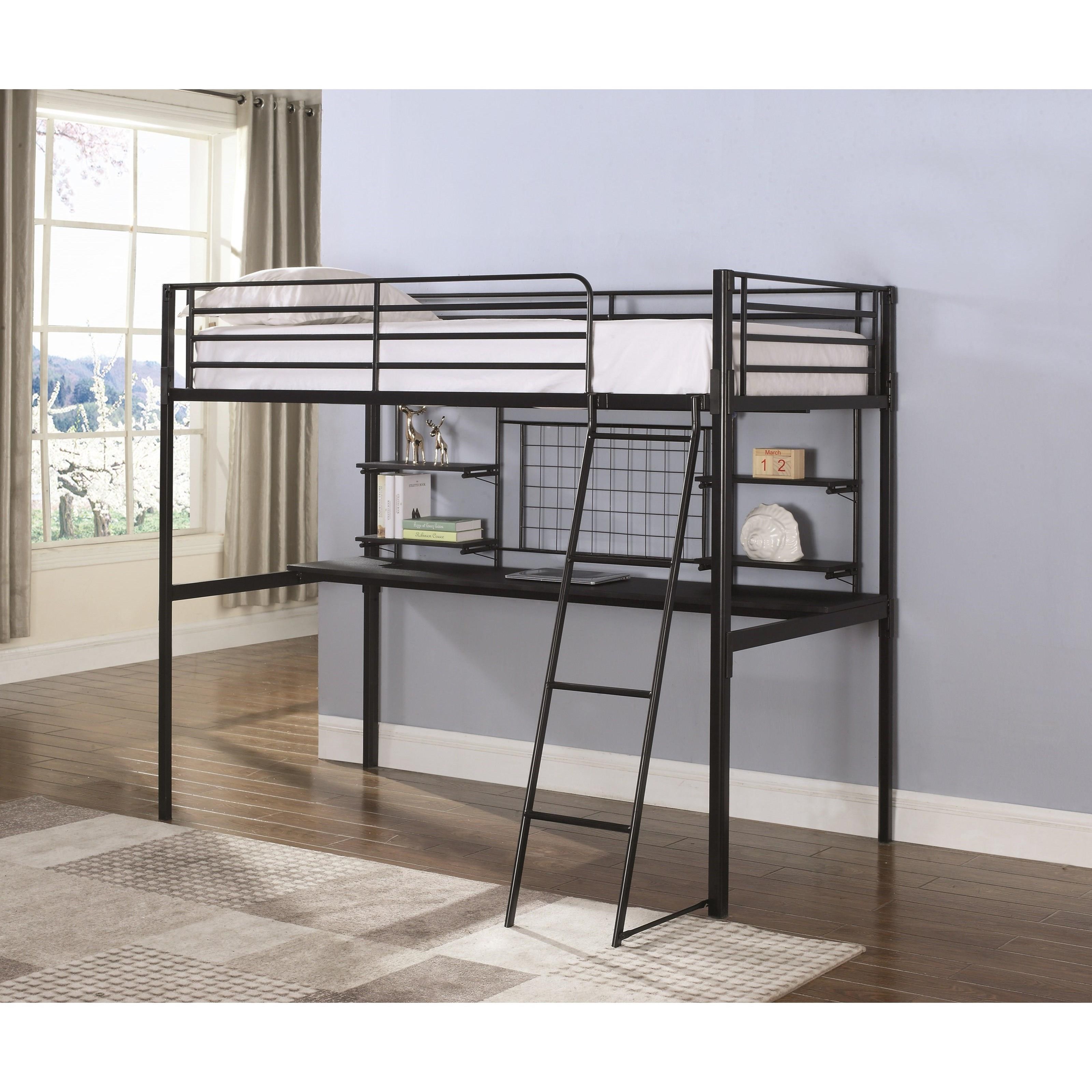 Coaster Boltzero 460473T Contemporary Twin Loft Bunk Bed ...